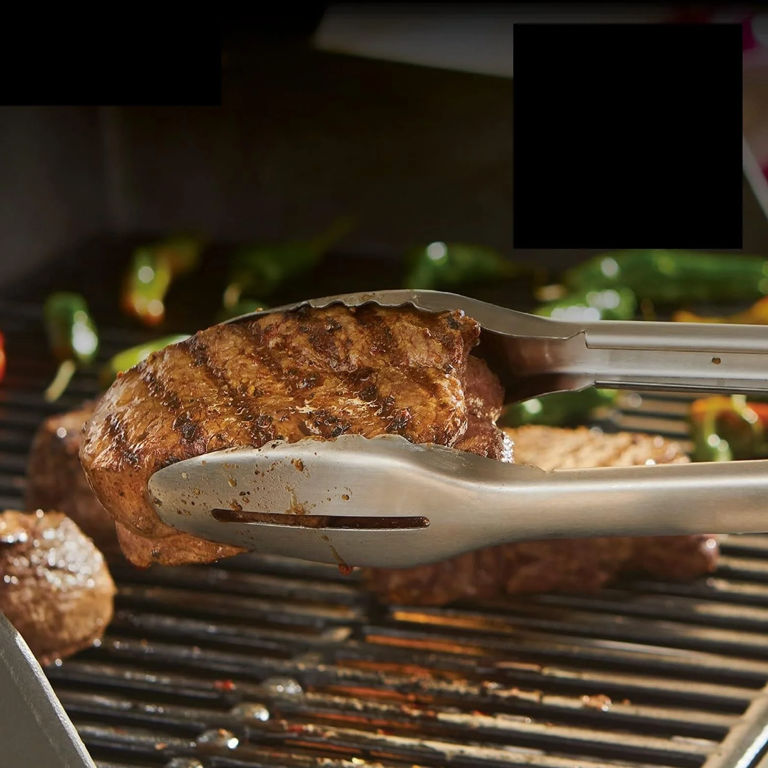 Szczypce do Chleba, Szczypce Do Grilla Ze Stali Nierdzewnej Odpowiednie Narzędzi Grillowania Na Świeżym Powietrzu Piknik Pieczenia, Grillowania