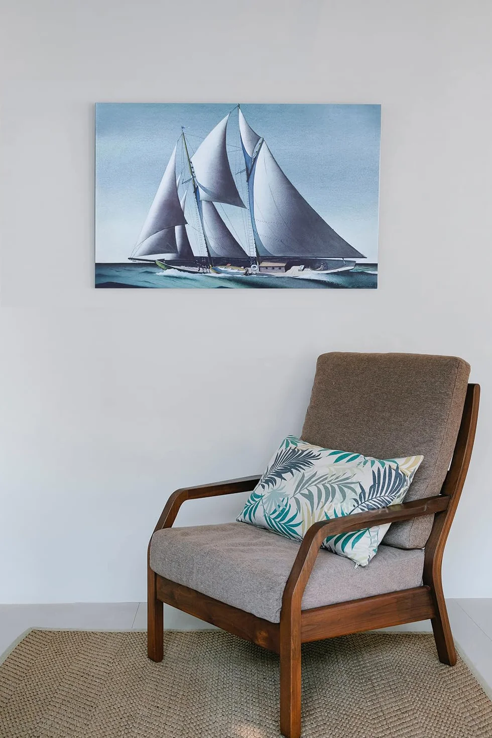 Old Modern Handicrafts Para obrazów jachtowych - druk na płótnie - pełen wdzięku dodatek do wystroju domu - 80 x 3 x 60 cm