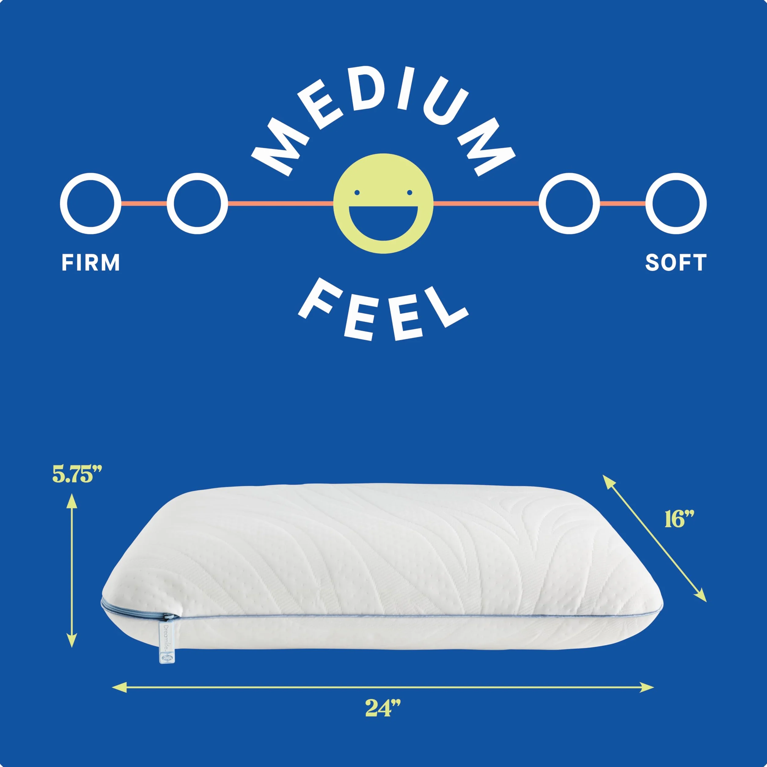 Sealy Dreamlife Memory Foam poduszka dwupak, Queen (standard USA), biała, 2 sztuki