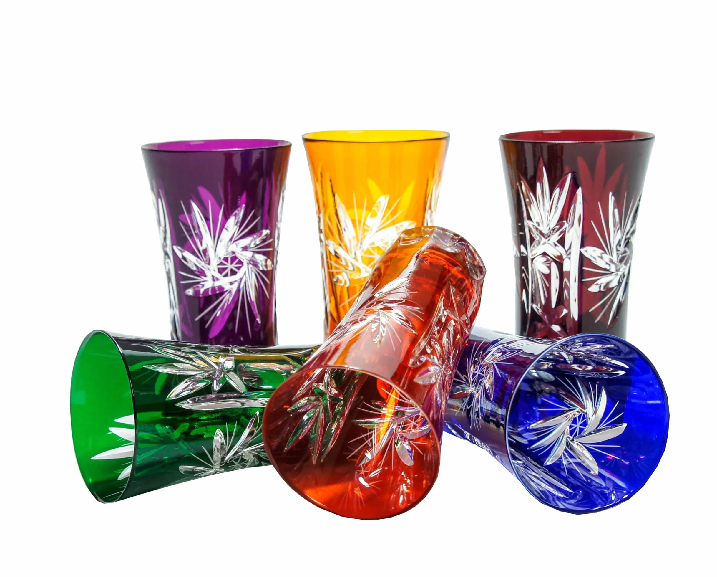 Uzo kryształowe szklanki – 50 ml – ręcznie wykonane kieliszki do likieru z grawerunkiem – eleganckie szklanki do digestifu, aperitif i ekskluzywnej dekoracji stołu – szlachetny prezent dla koneserów –