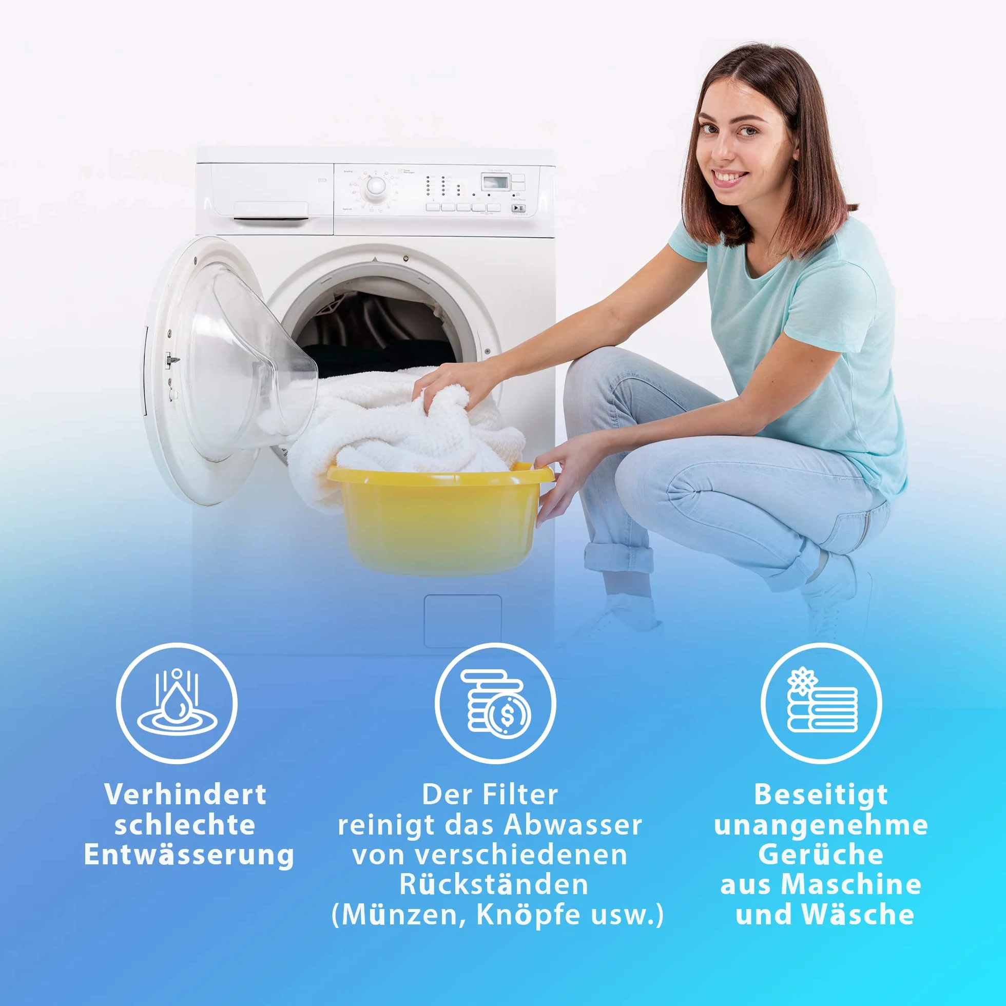 Wymienny filtr kłaczków do Bauknecht Whirlpool 481248058385 Indesit C00312342 Filtr do pralki