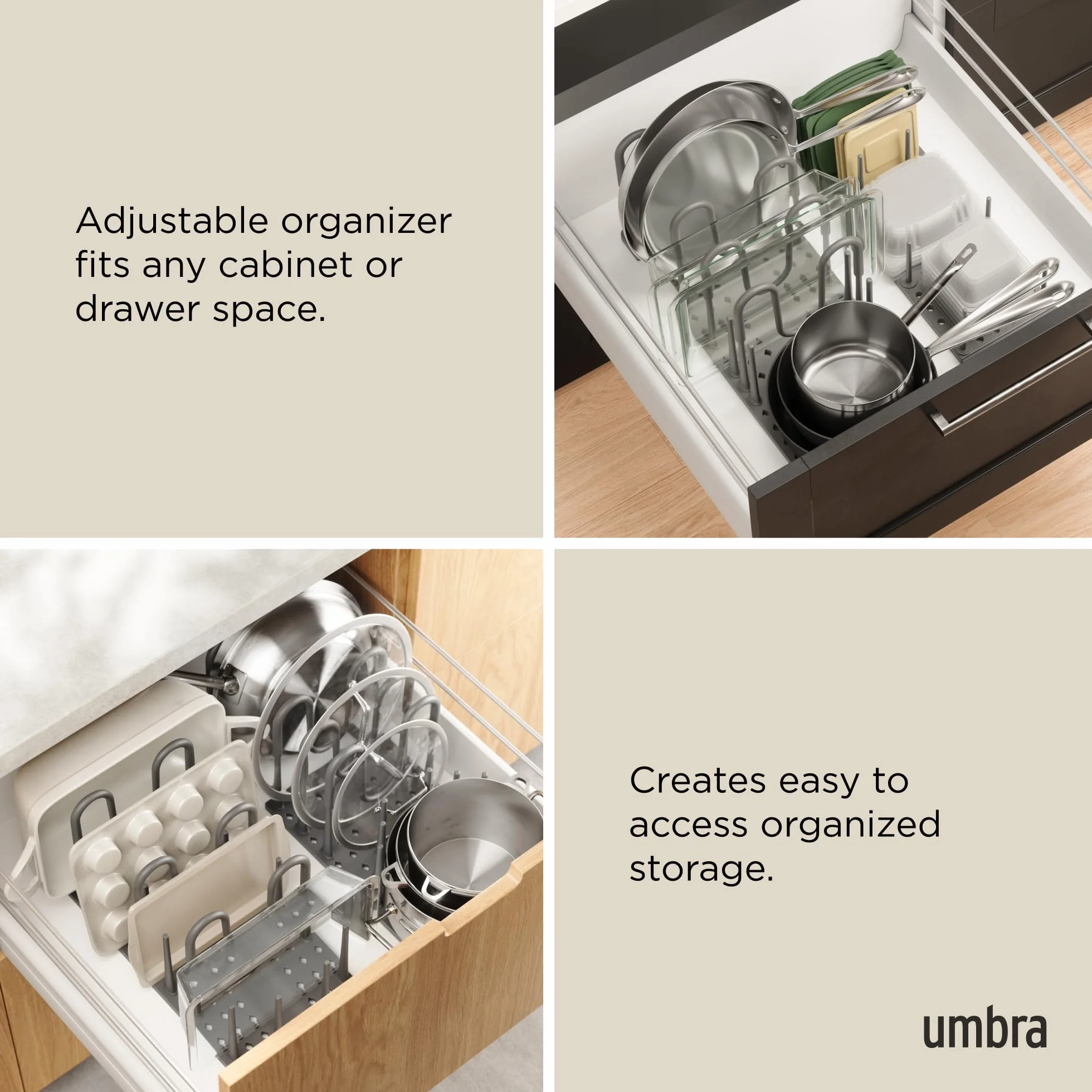 Umbra Peggy organizer na naczynia ciemnoszary
