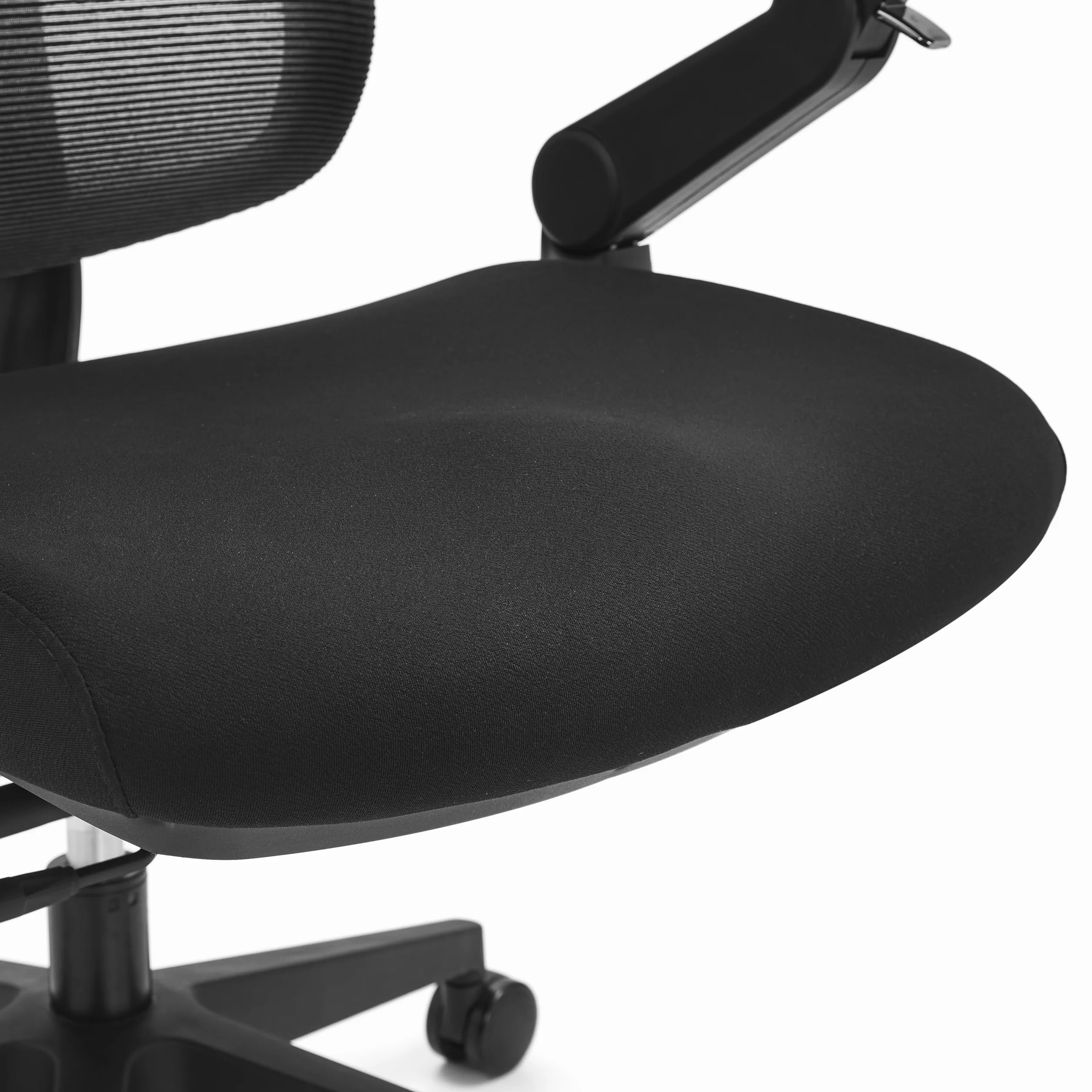 hjh OFFICE Ergo U2 Flex3 Fotel Biurowy Profesjonalne Krzesło Obrotowe Z Oddychającym Oparciem Z Siatki I Solidnym Siedziskiem Regulowane Na Wysokość Podparcie Lędźwiowe, Czarny