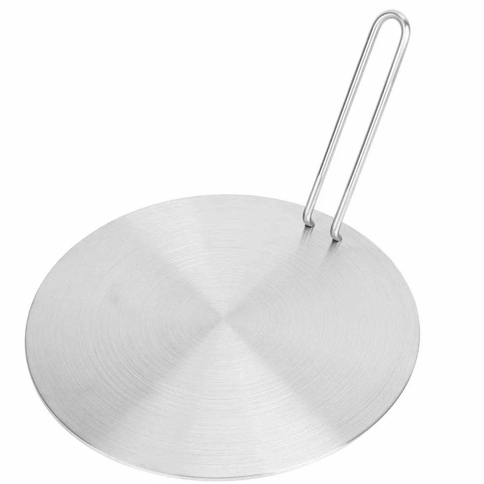 Sześćx x płyta indukcyjna do konwertera do pieczenia, dyfuzor ciepła ze stali nierdzewnej adapter płyty indukcyjnej konwerter gazu (24 cm)