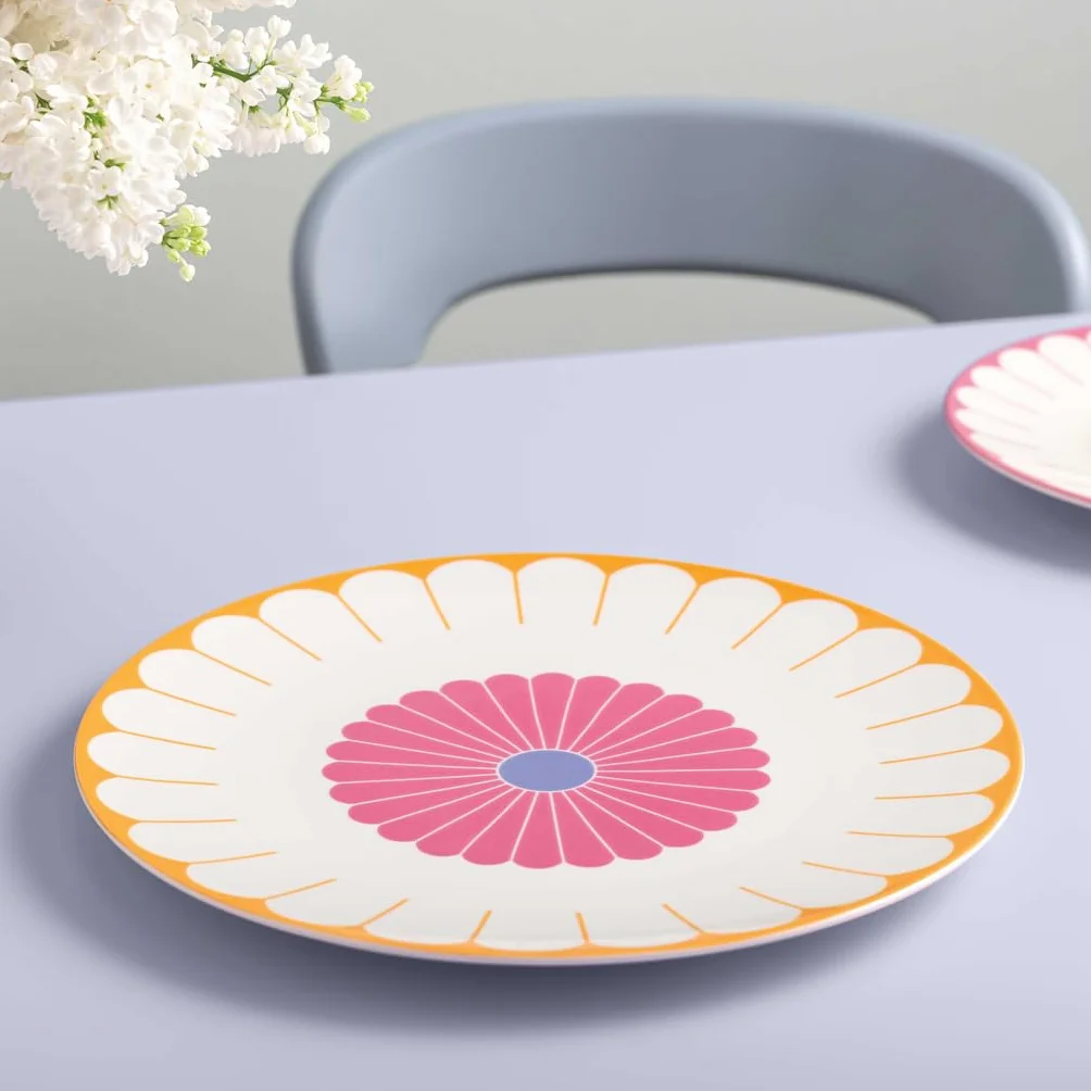 Villeroy & Boch - Fleur couleur talerz do serwowania duży wielokolorowy, można myć w zmywarce i używać w kuchence mikrofalowej, półmisek, taca, kwiatowy wzór, talerz na przekąski, porcelana Premium
