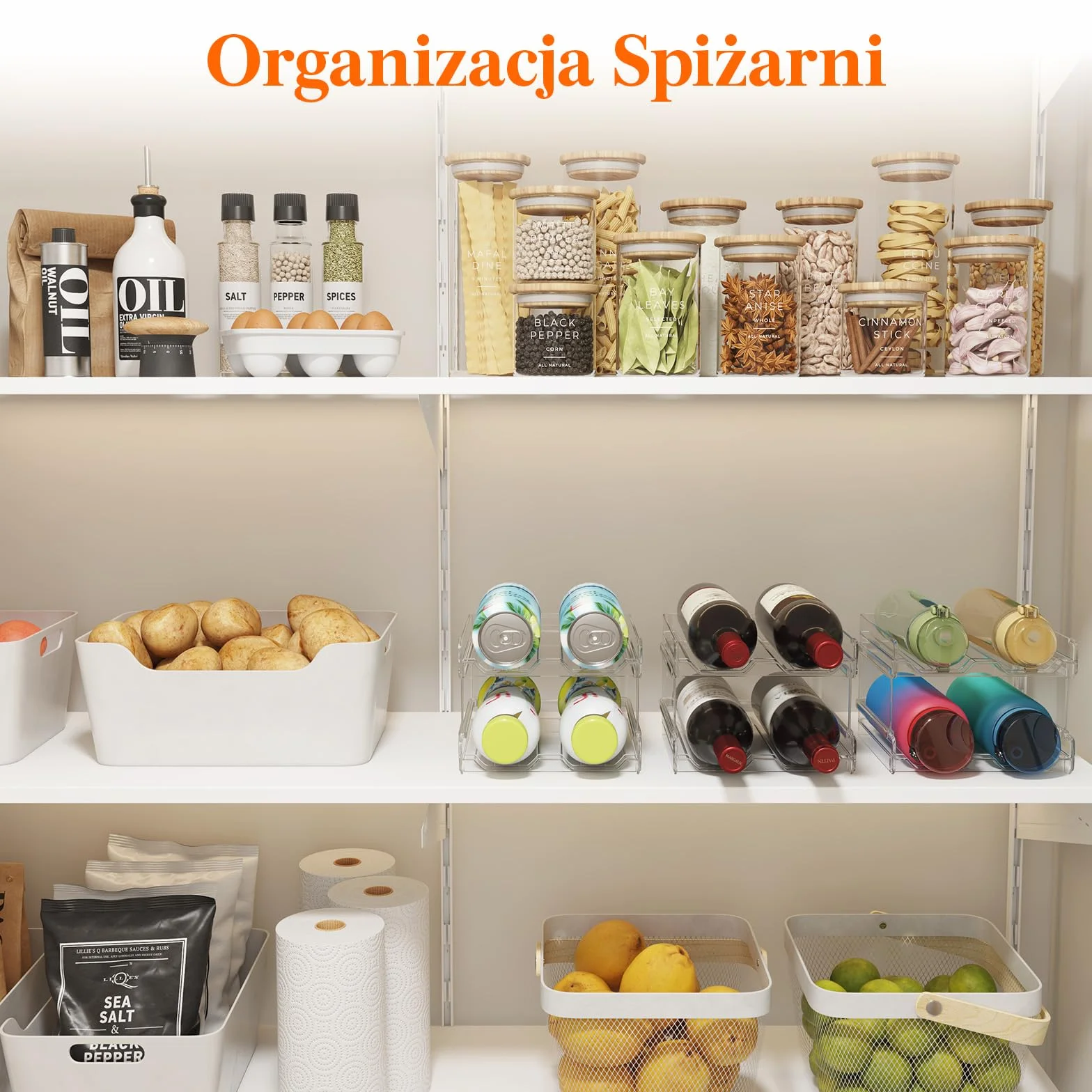 Lifewit Plastikowy stojak na wino do układania w stosy do lodówki, szafki, blatu, uchwytu na butelkę wina, organizera do przechowywania butelek wody, mieszczącego 12 butelek