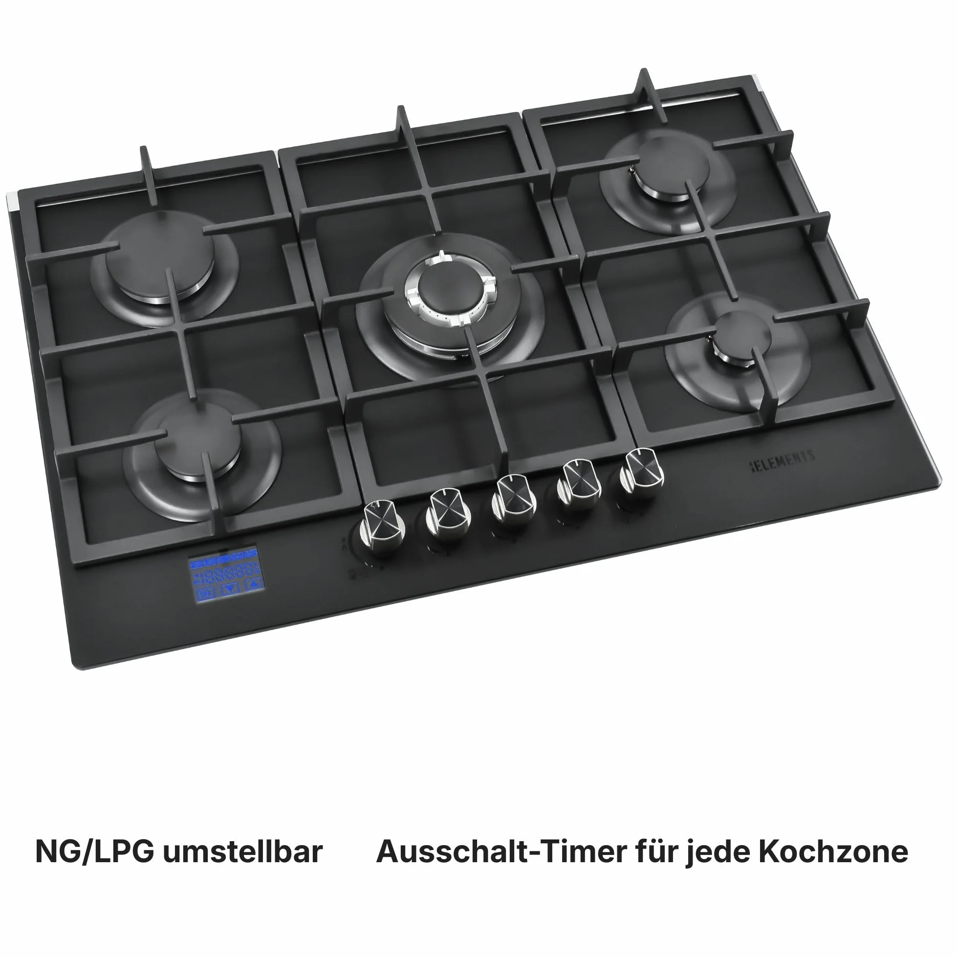 AQUA CLEAN zestaw kuchenek gazowych | piekarnik do zabudowy 60 cm | kuchenka gazowa z 5 żarówkami | kuchenka gazowa z timerem | zabezpieczenie przed dziećmi | grill | gorące powietrze | Aqua Clean