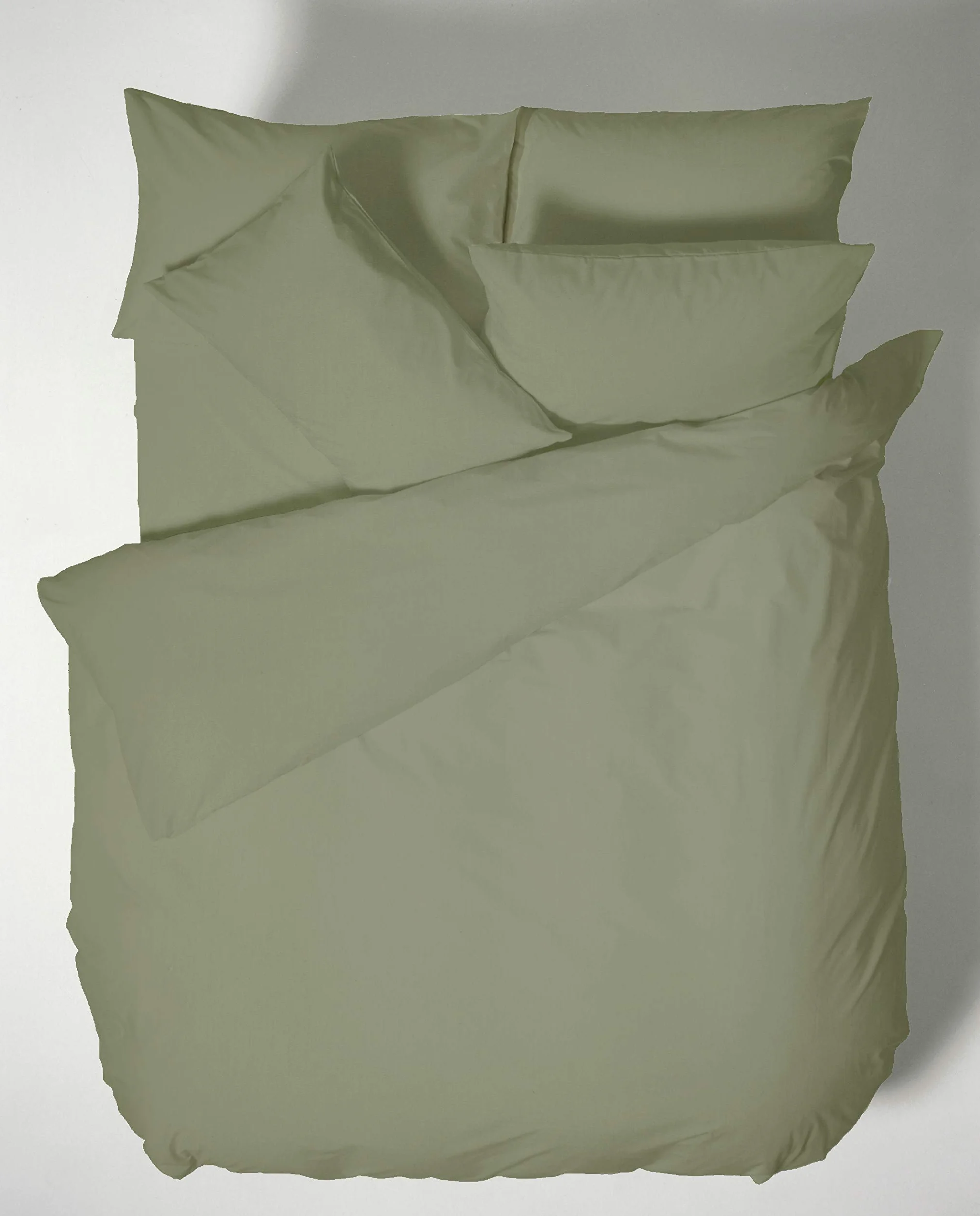 Bianca Plain Dyed Military Green Zestaw Pościel 150 cm 100% Bawełna Percale