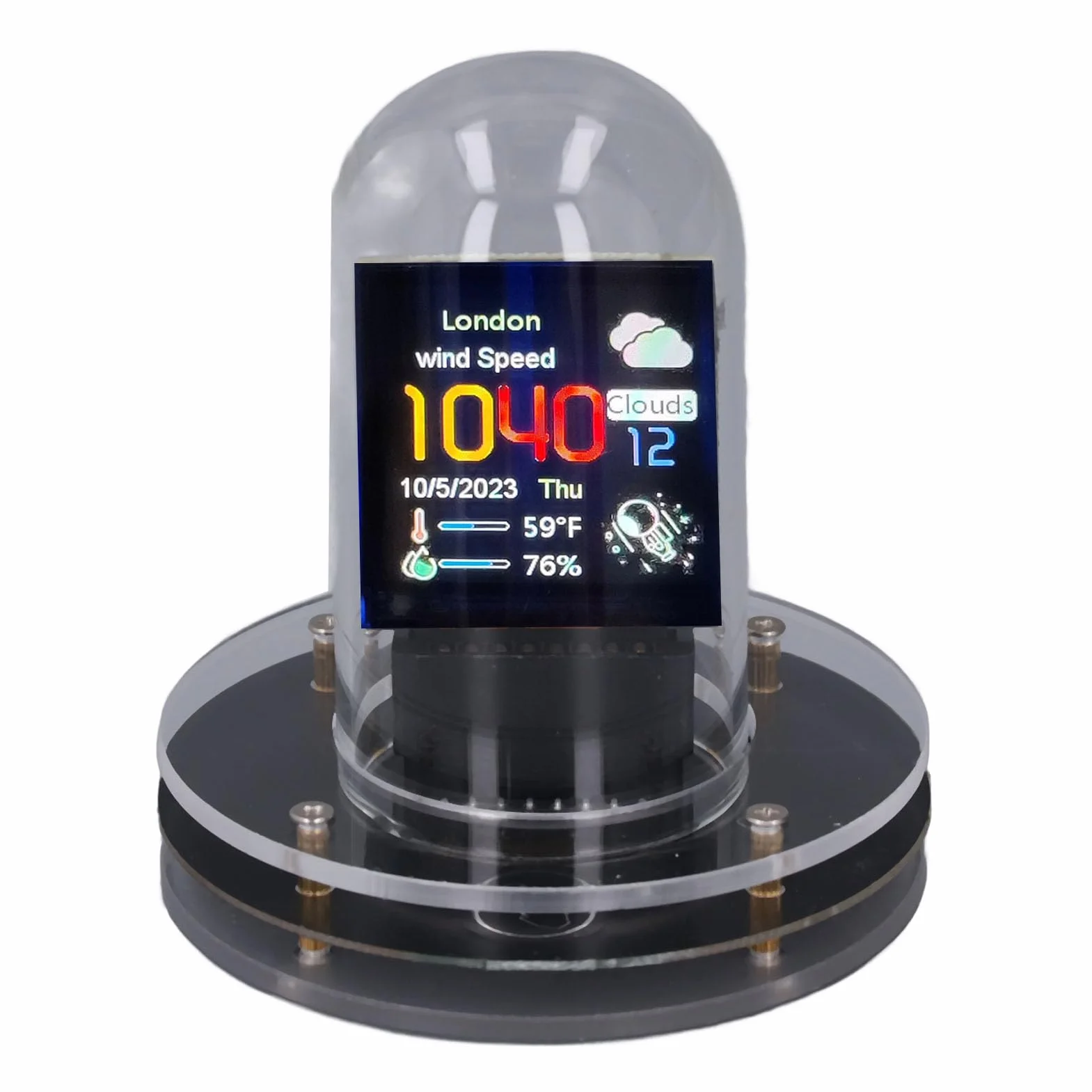 Inteligentny Zegar Nixie Tube WiFi Zegar Cyfrowy RGB Elektroniczny Zegar w Kształcie Tuby z Pełnokolorowymi Wyświetlaczami LCD IPS na Komputer Stacjonarny