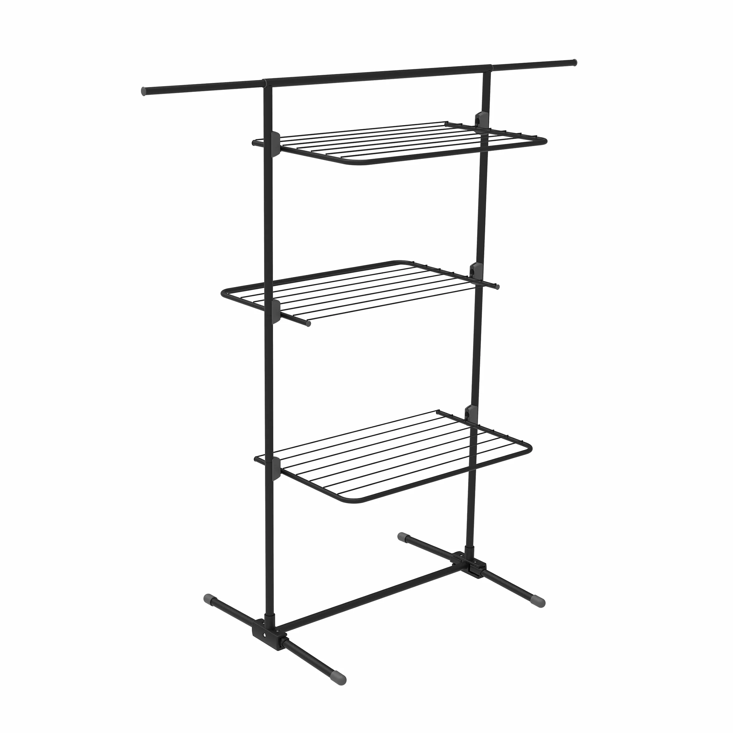 Rörets Suszarka na pranie Triple+ Black – rozkładane półki – 70 x 58 x 137 cm – 16 m powierzchni suszącej – wzornictwo i jakość od najsilniejszej szwedzkiej marki suszarek