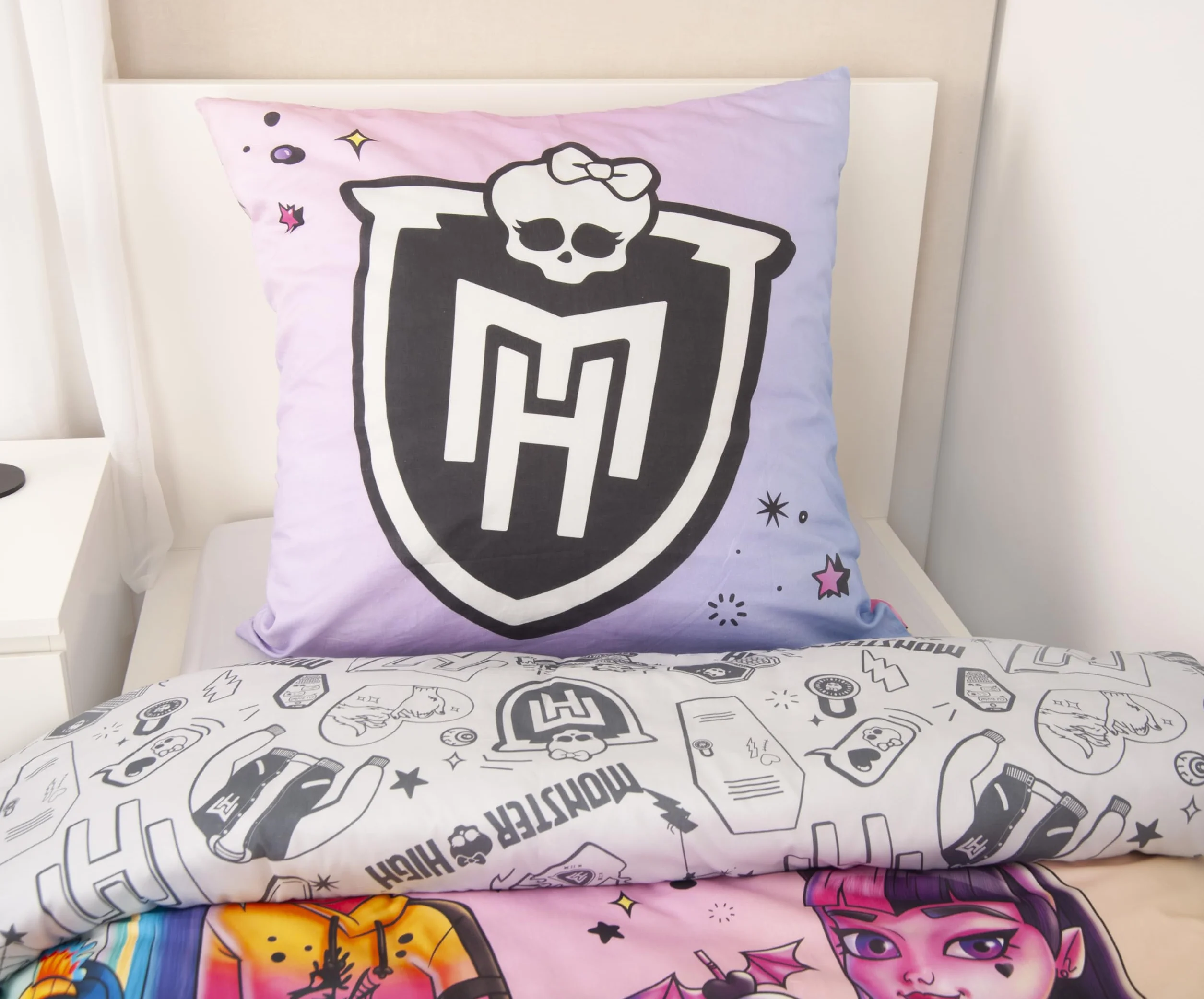 Monster High Pościel 100% Bawełna Renforcé 135x200 cm 80x80 cm