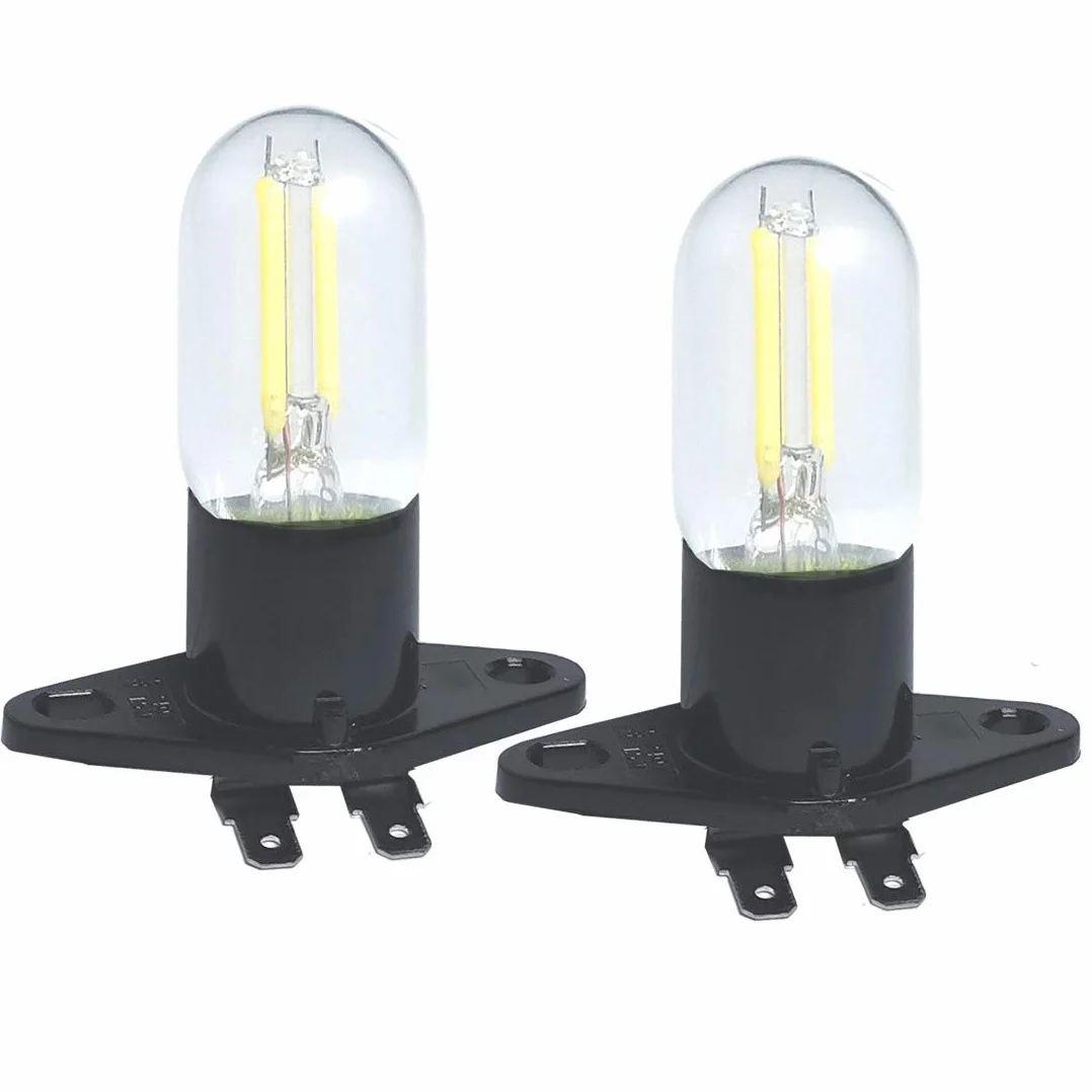 QLEE Żarówka LED do kuchenki mikrofalowej 1,5 W Z187 240 V żarówka 20 W równoważne żarówki żarowe do lodówki Midea piekarnik elektryczny zasięg wskaźnik okapu światła NL12520HT światło dzienne 2 szt