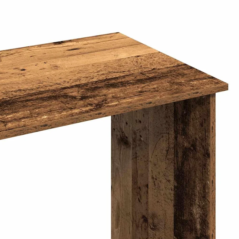 Biurko o wyglądzie starego drewna z materiału drewnopochodnego 102 x 50 x 75 cm, blat stołu z miejscem do przechowywania, do komputera, gabinetu, biura, domu, porządku