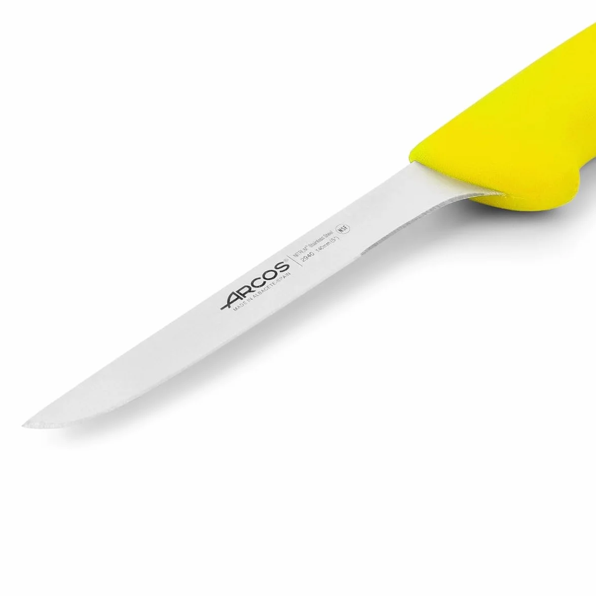 Arcos 294000 seria 2900 - ostrza do noża Nitrum 140 mm (5,51 cala) - uchwyt polipropylenowy żółty kolor, stal nierdzewna 18/8