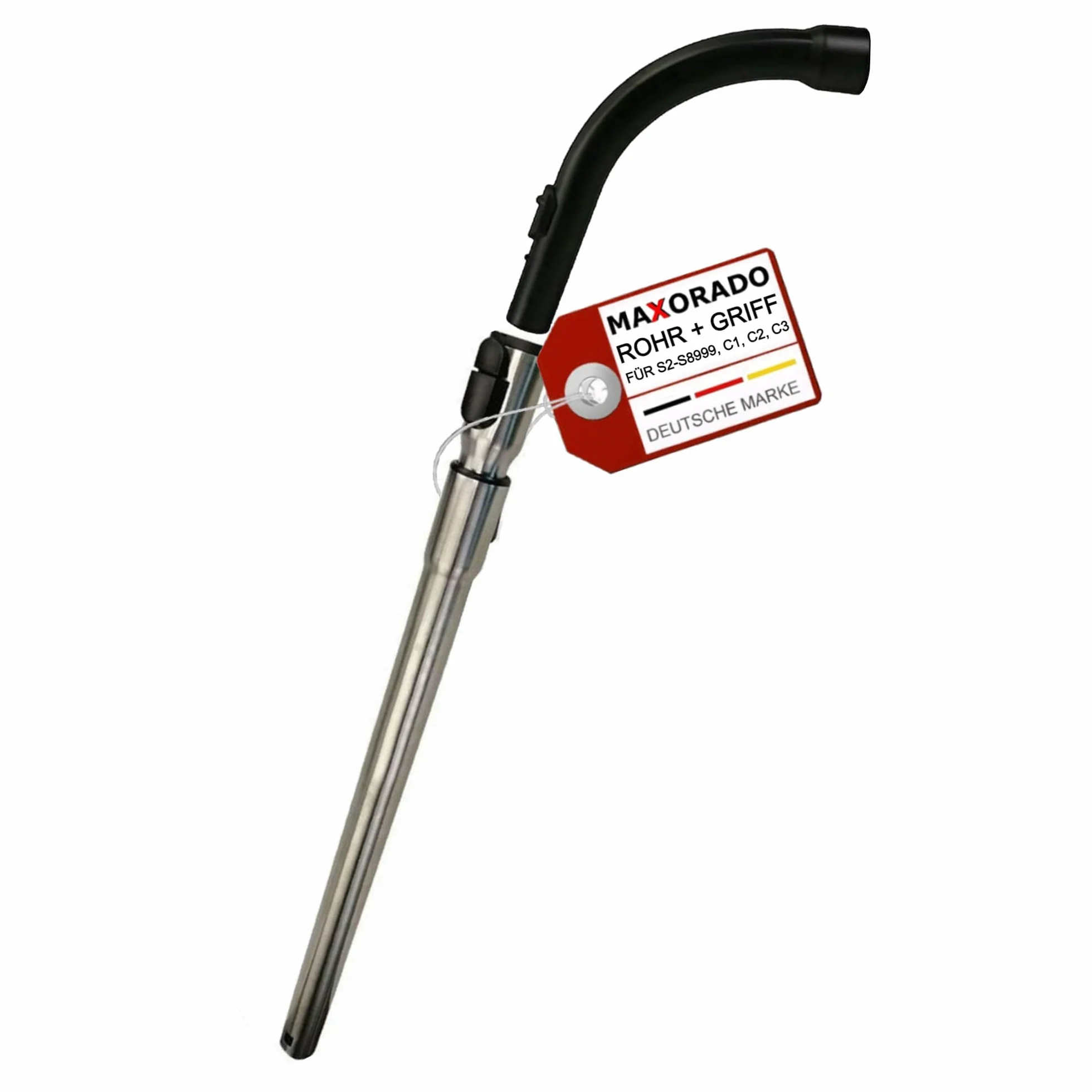 Rura teleskopowa z funkcją zatrzasku + uchwyt pasujący do odkurzacza Miele S8340 S8320 S8310 S8350 S8360 S8370 S8380 S8630 S8730 S8510 zestaw części zamiennych do oryginalnego odkurzacza