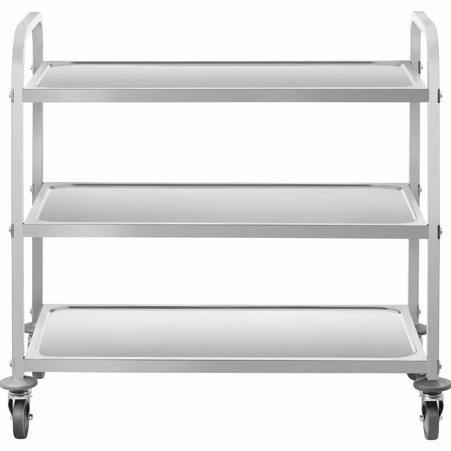 Royal Catering Wózek serwisowy na kółkach 3 tace RCSW 3 (101x55x96,5cm, nośność 480 kg, grubość półek 3cm)