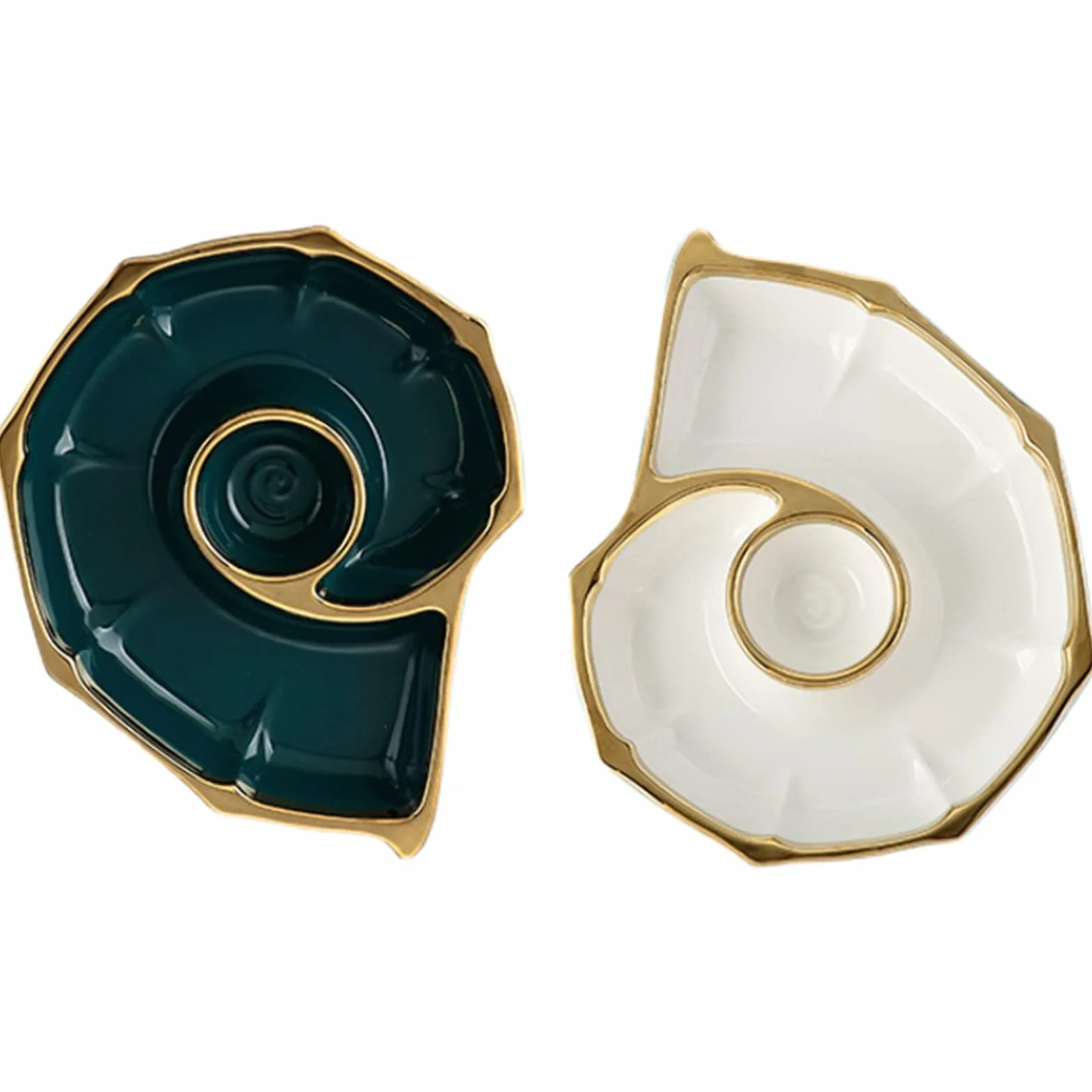 Zestaw talerzy do sushi, ceramiczne naczynia do sushi, tace do sushi i sashimi w kształcie muszli, naczynia na pierożki, talerze do serwowania przekąsek, na które mo,
