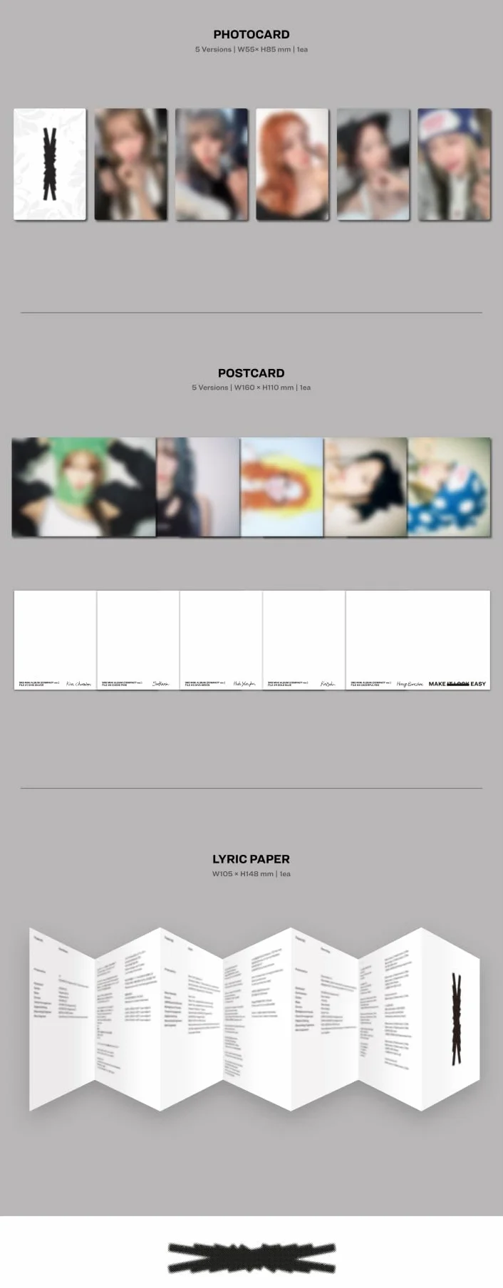 Dreamus LE SSERAFIM - 3rd Mini Album Easy Compact Version CD (Huh YUN JIN ver.)