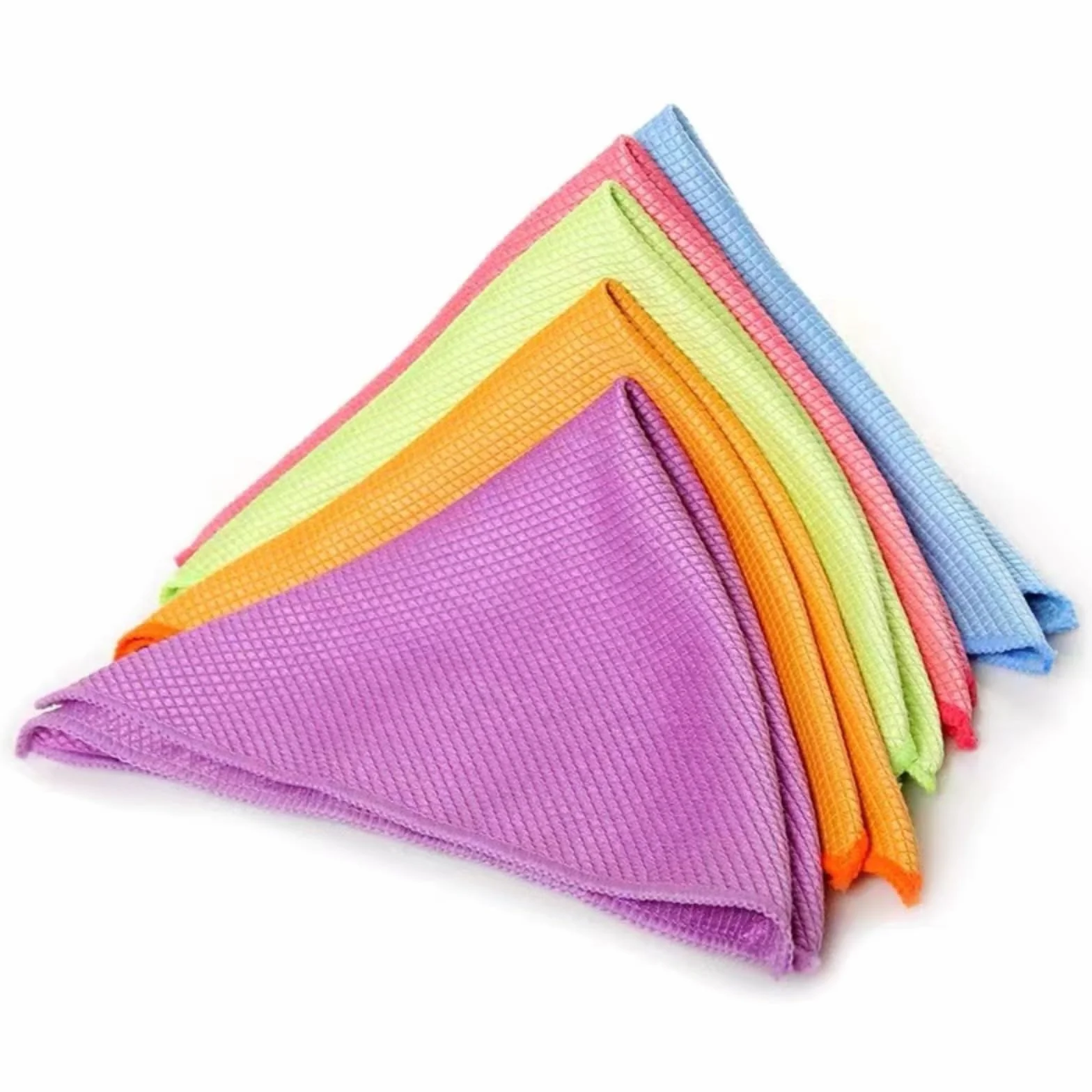 Streak-Free Miracle Cleaning Cloths Reusable Multipurpose Streak Free Miracle Cleaning Cloths Fish-Scale Streak Free Glass Cleaning Cloth for Table Kitchen(10pc)
