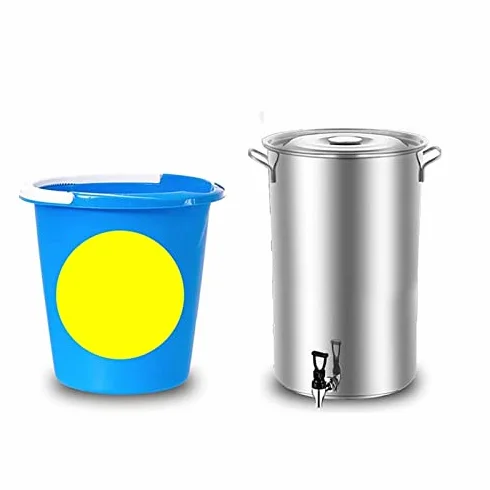 Garnek Do Gotowania Z Kranem, Garnek Ze Stali Nierdzewnej, Pogrubione Duże Wiadro Do Zupy, Wiadro Do Zupy Ze Stojącą Pokrywką, Wiadro Do Herbaty Ziołowej, Wiadro Do Wody, 40 X 50 Cm