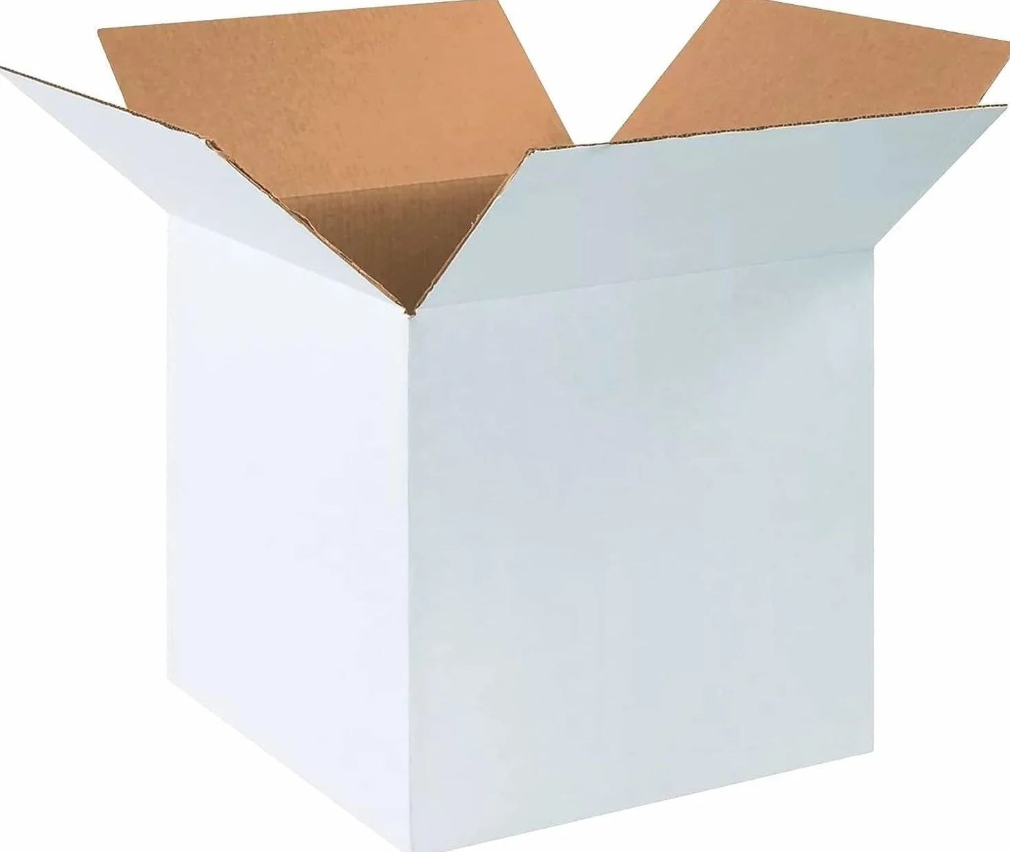 Kartony wysyłkowe (zestaw 3 sztuk), kwadratowe pudełka z tektury falistej, małe białe kartony na paczki wysyłkowe(40 * 40 * 40cm)