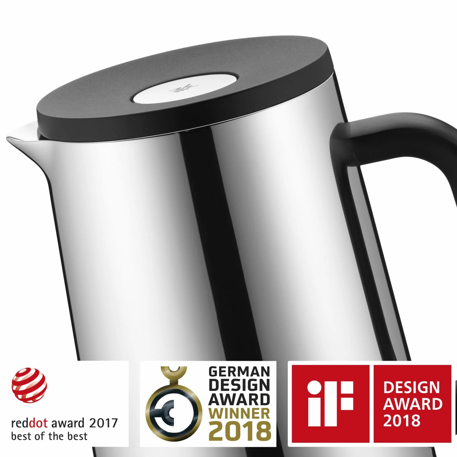 WMF Impulsacyjna kolba termosowa ze stali nierdzewnej, izolowany dzbanek na kawę lub herbatę, Cromargan, zamek błyskawiczny, utrzymuje napoje zimne i ciepłe przez 24 godziny, stal nierdzewna