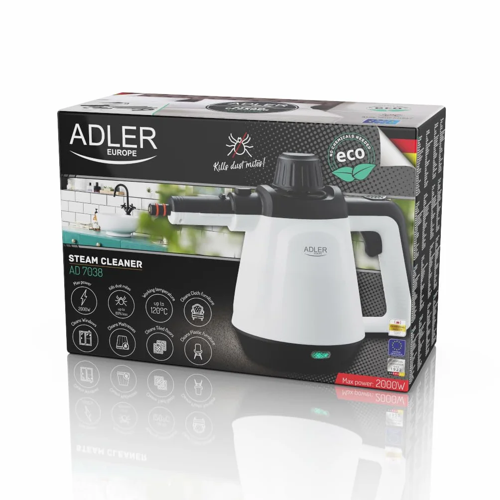 ADLER EUROPE 7038 Czyścik Parowy z zestawem końcówek