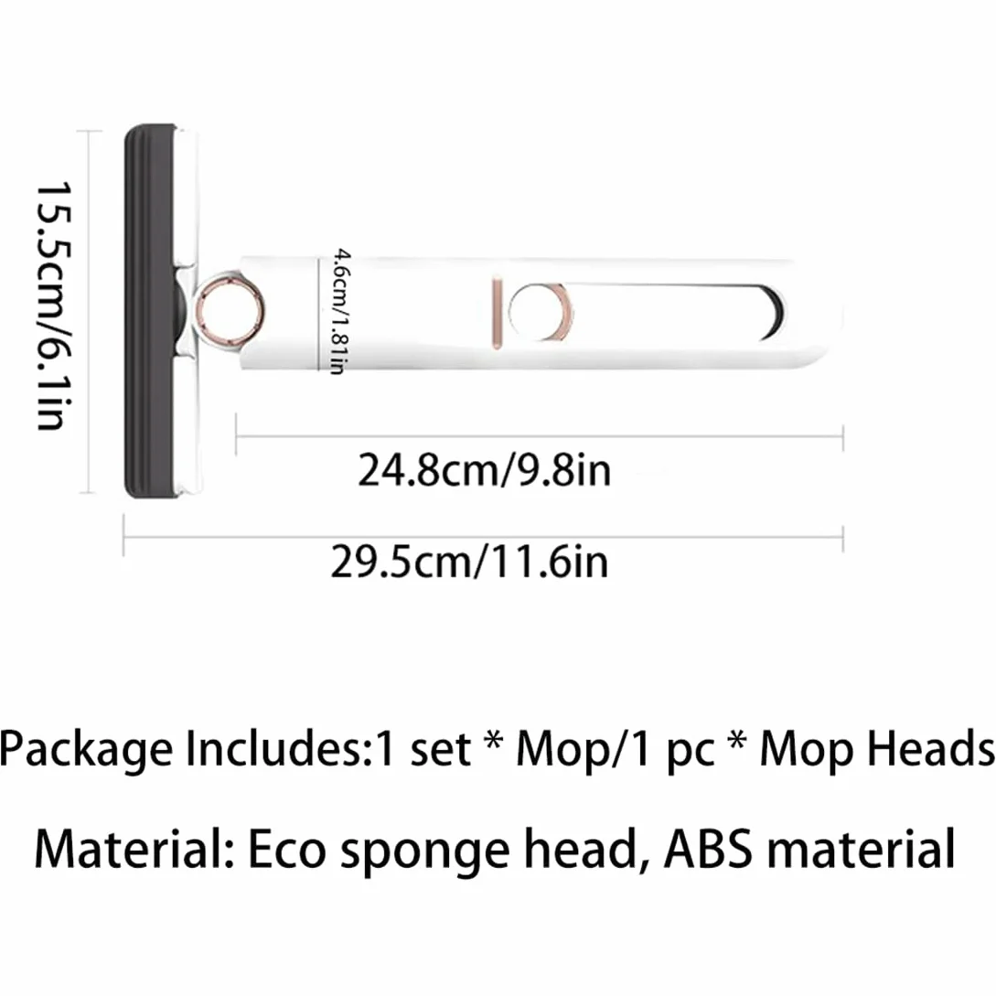 Mini Multifunctional Hands-Free Mop, Hand- Washable Desktop Cleaning Mop, Portable Self-Squeeze Mini Mop, Mini Lazy Hand Wash-Free Cleaning Mop Strong Absorbent Mini Mop