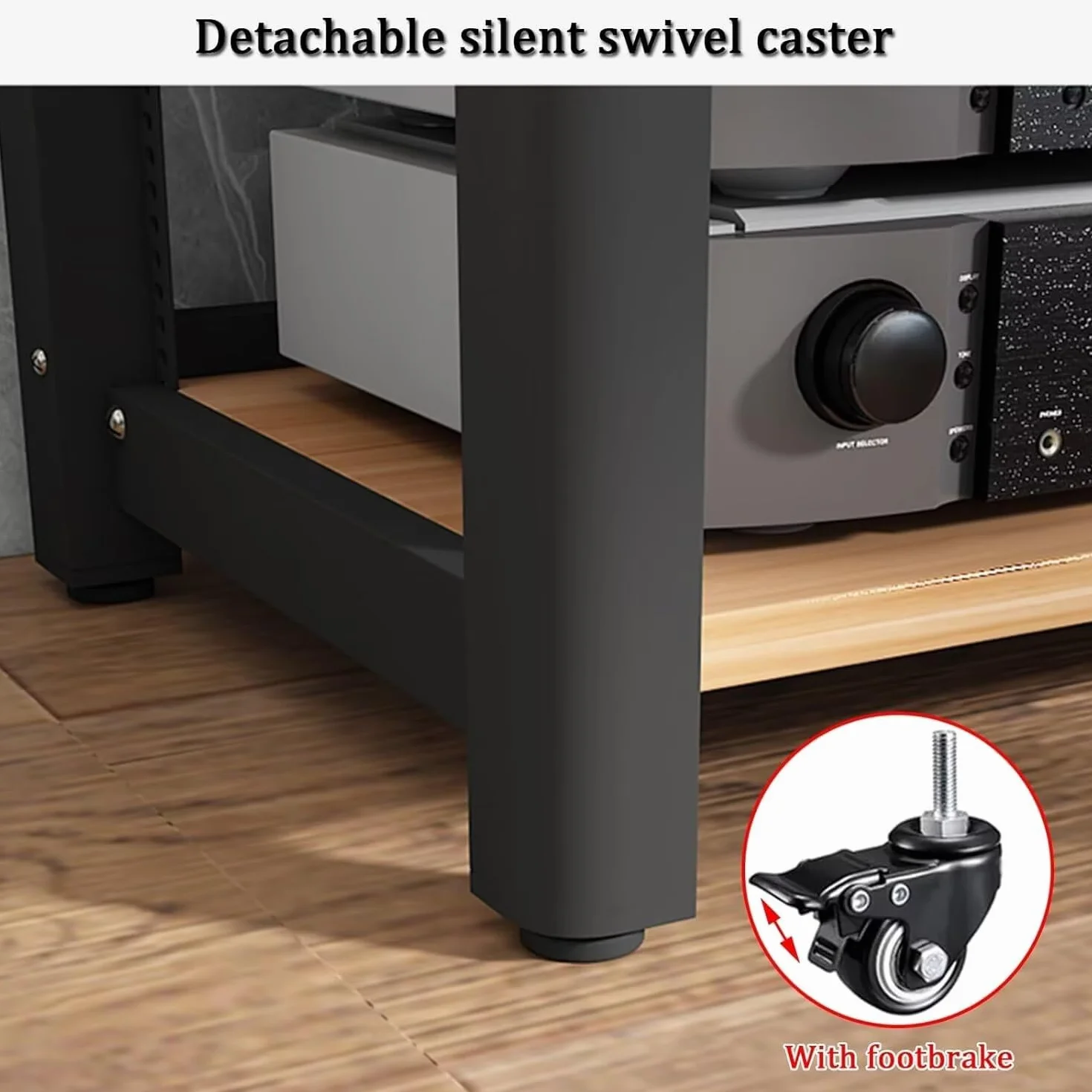 HiFi o Rack, 2/3/4/5-poziomowy stojak na telewizor i o Equint, szafka na gramofony i płyty winylowe, Blu-ray Sto, przetwornik cyfrowo-analogowy i wzmacniacz nizer