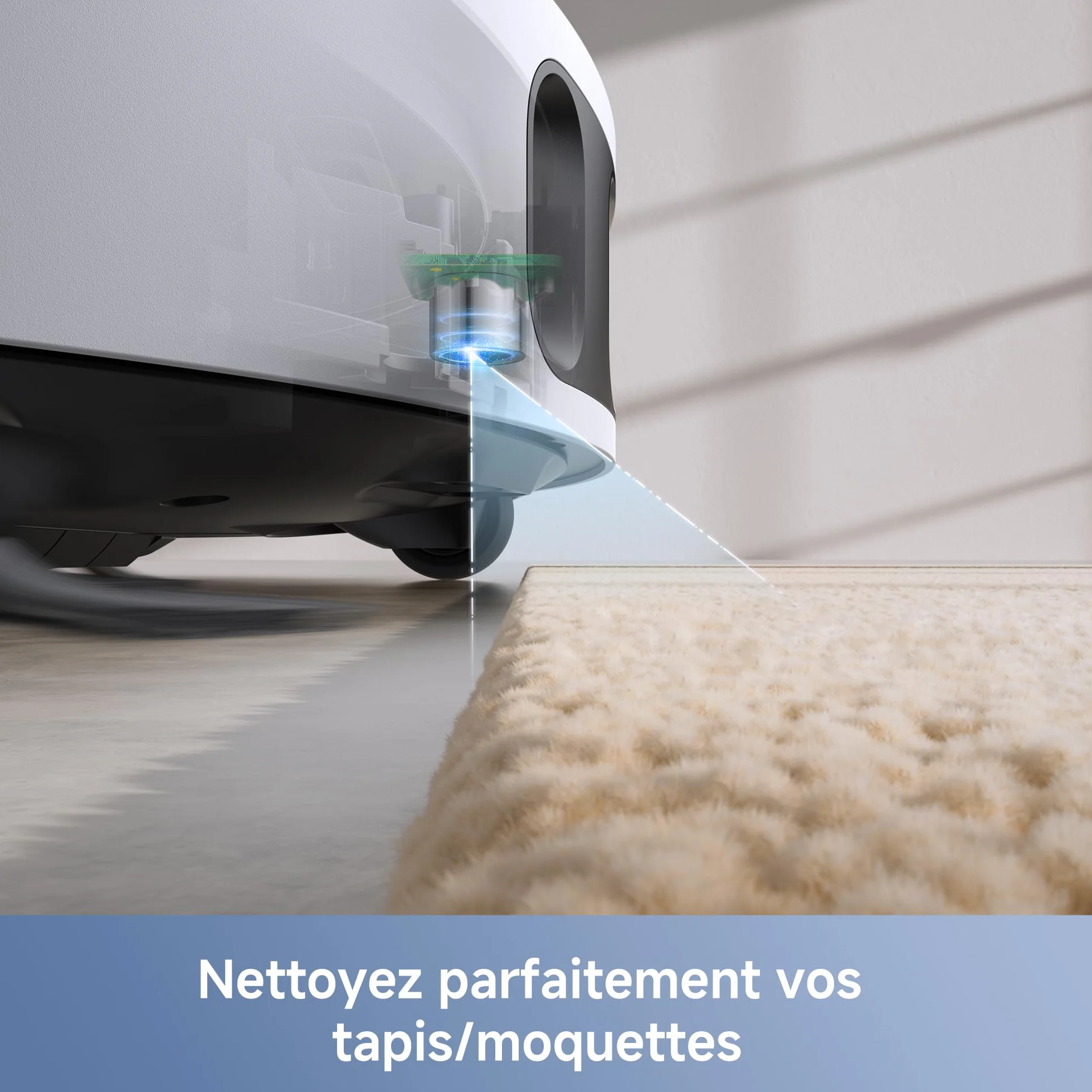 Mova E30 Ultra Robot Odkurzacz Myjka 7000 Pa Automatyczne Opróżnianie Nieplącząca Się Ściereczka Podnoszenie 10,5 mm Biały