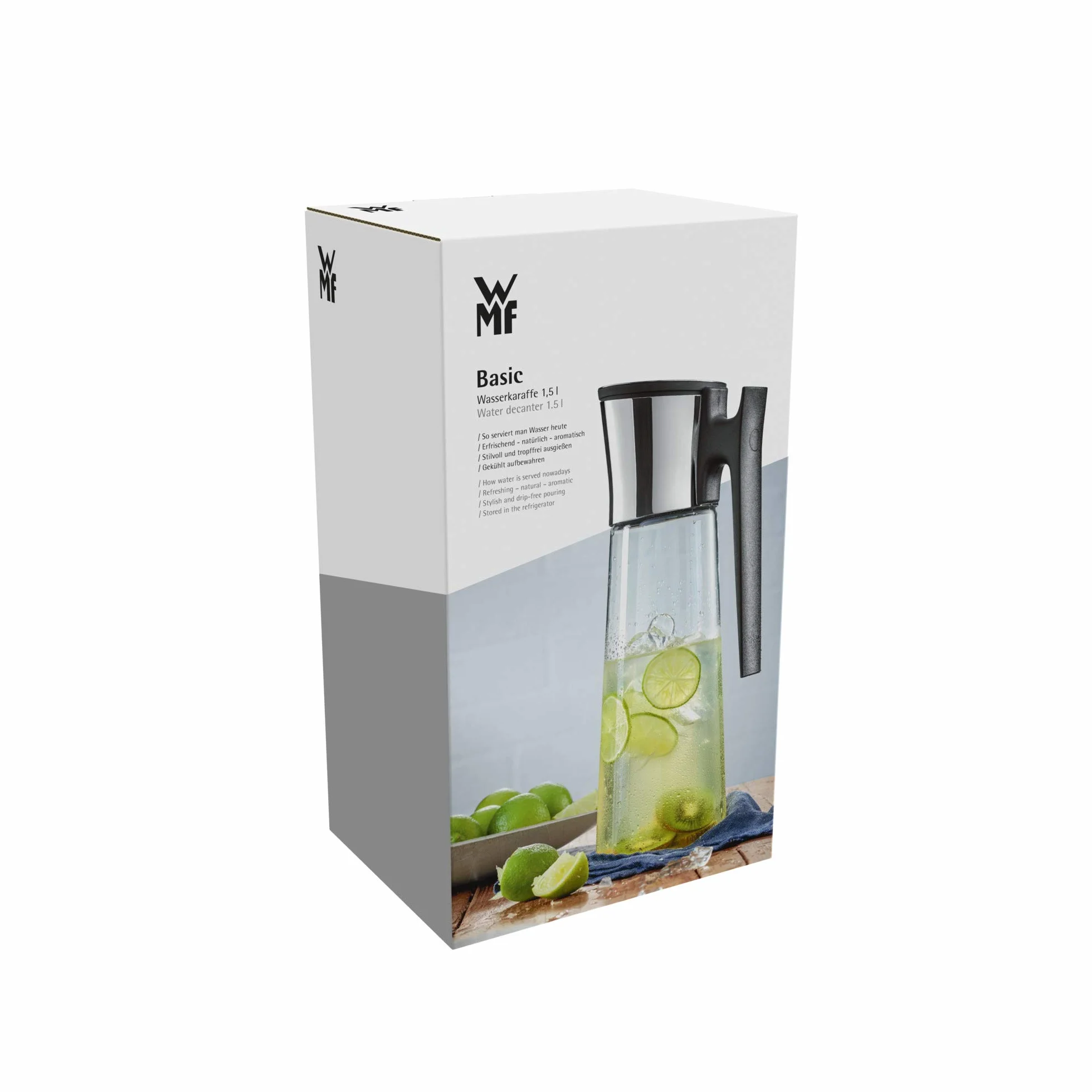 Wmf 618046040 Karafka na Wodę, Czarny/Srebrny, 1,5 l