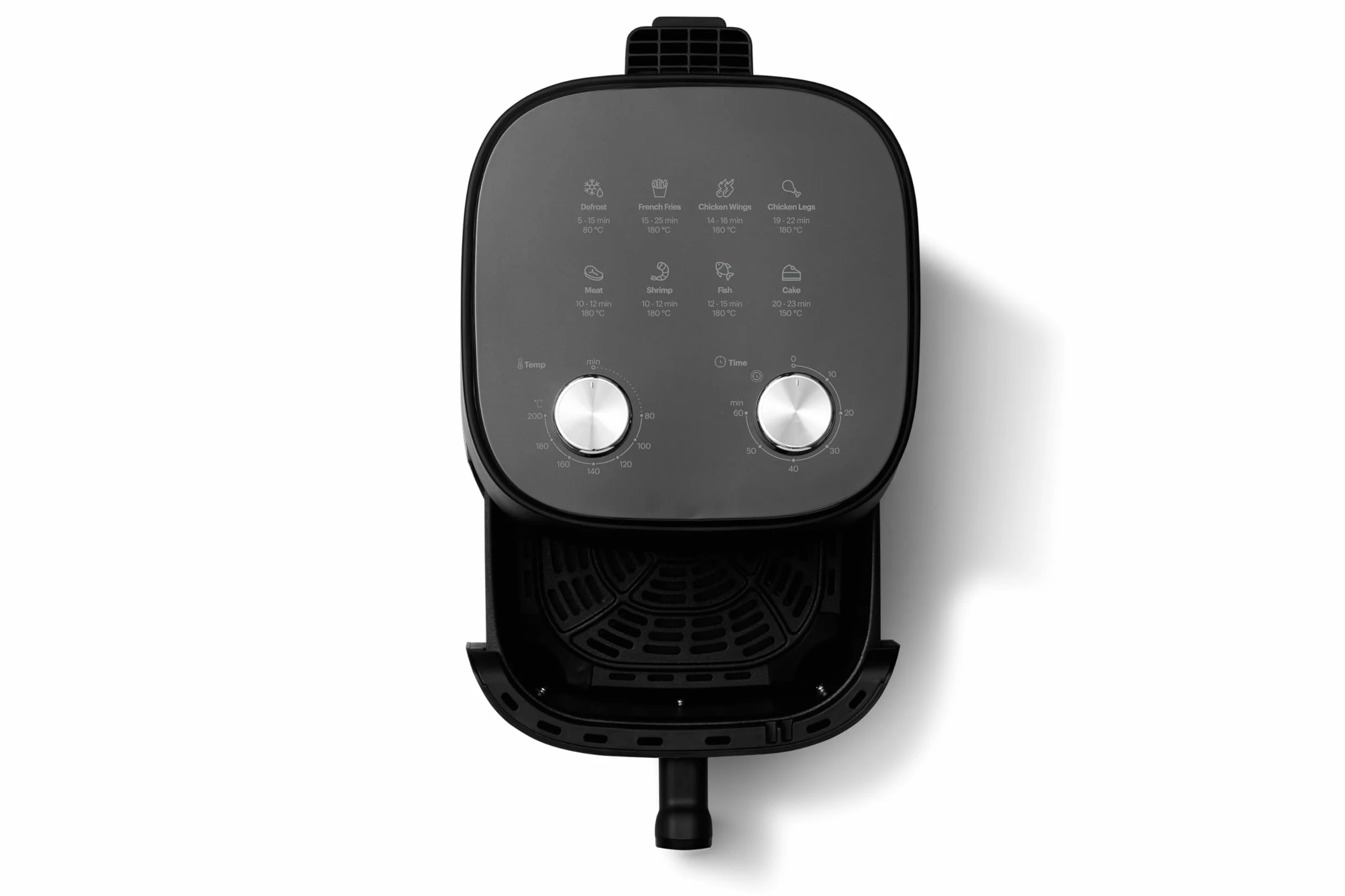 Grundig FRY 6321 L frytkownica na gorące powietrze, pojemność 4,7 l, 1300 W, kosz nadaje się do mycia w zmywarce, regulacja temperatury i czasu, powłoka nieprzywierająca, czarna
