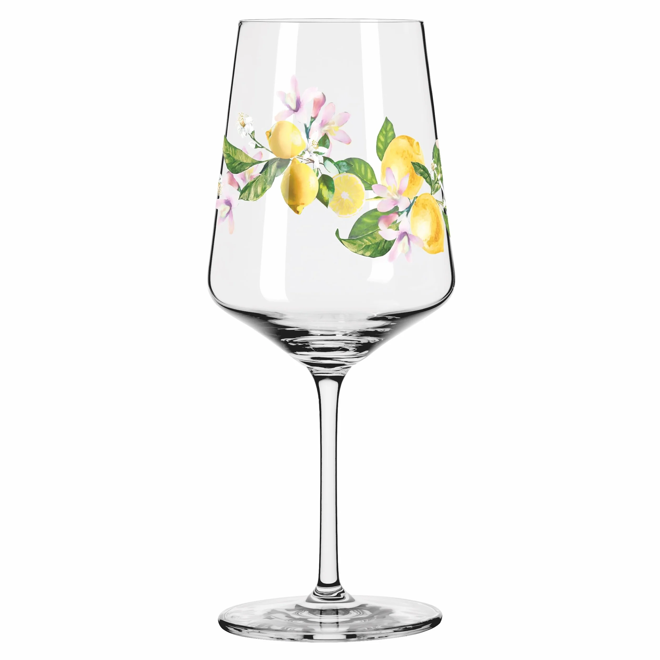 RITZENHOFF 6041005 Kieliszek do aperitifu, 500 ml, zestaw 2 sztuk, seria letnia rosa, do spryskiwacza, wąsy, motyw cytryny, wyprodukowano w Niemczech, żółty, zielony, różowy