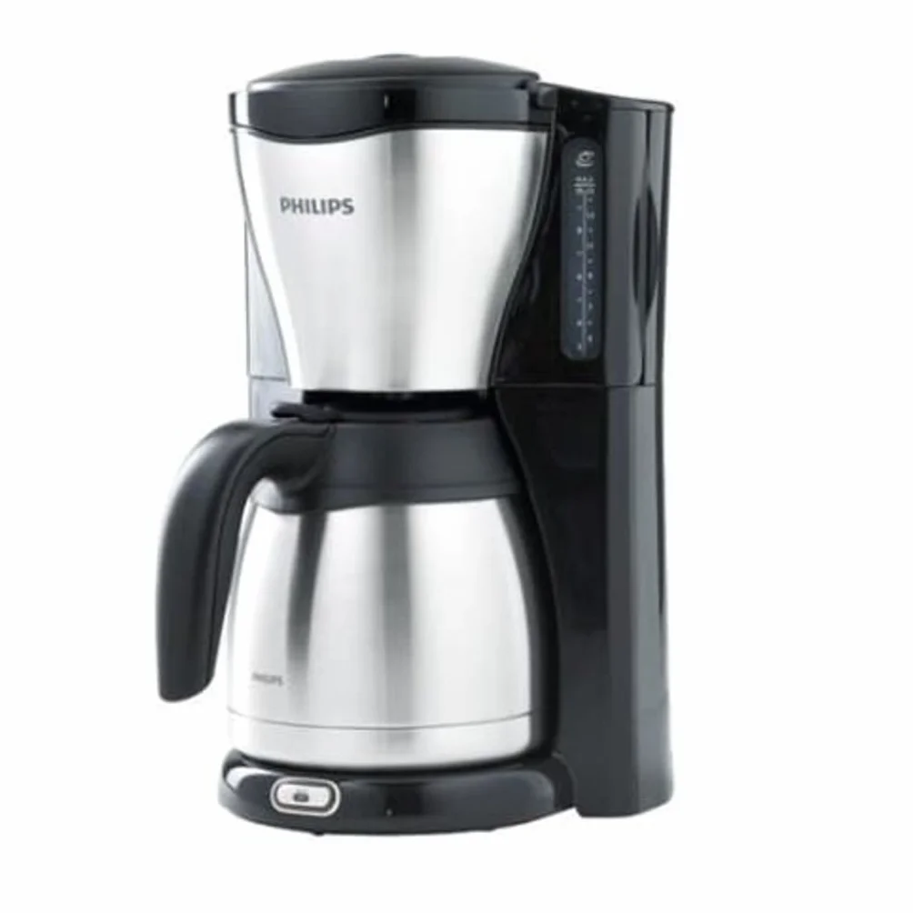 Philips Café Gaia Ekspres przelewowy do kawy,1,2 l Dzbanek termiczny utrzymuje temperaturę, Satynowy Beżowy (HD7546/20) & Philips AquaClean Antywapienny Filtr Wody do Ekspresów do Kawy (CA6903/10)