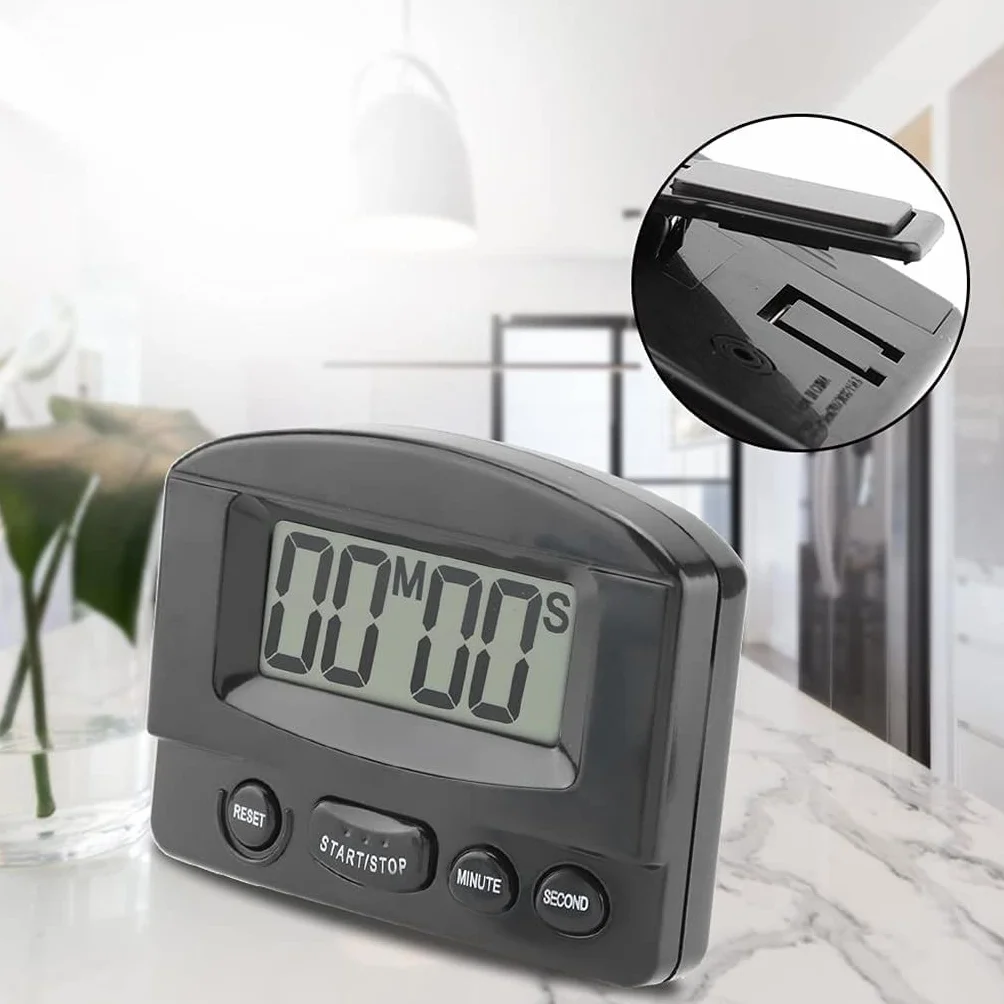 Timery, minutnik kuchenny Przenośny zegar cyfrowy Minutnik Duży wyświetlacz LCD Zastosowanie w kuchni (kolor: biały) (Color : White)