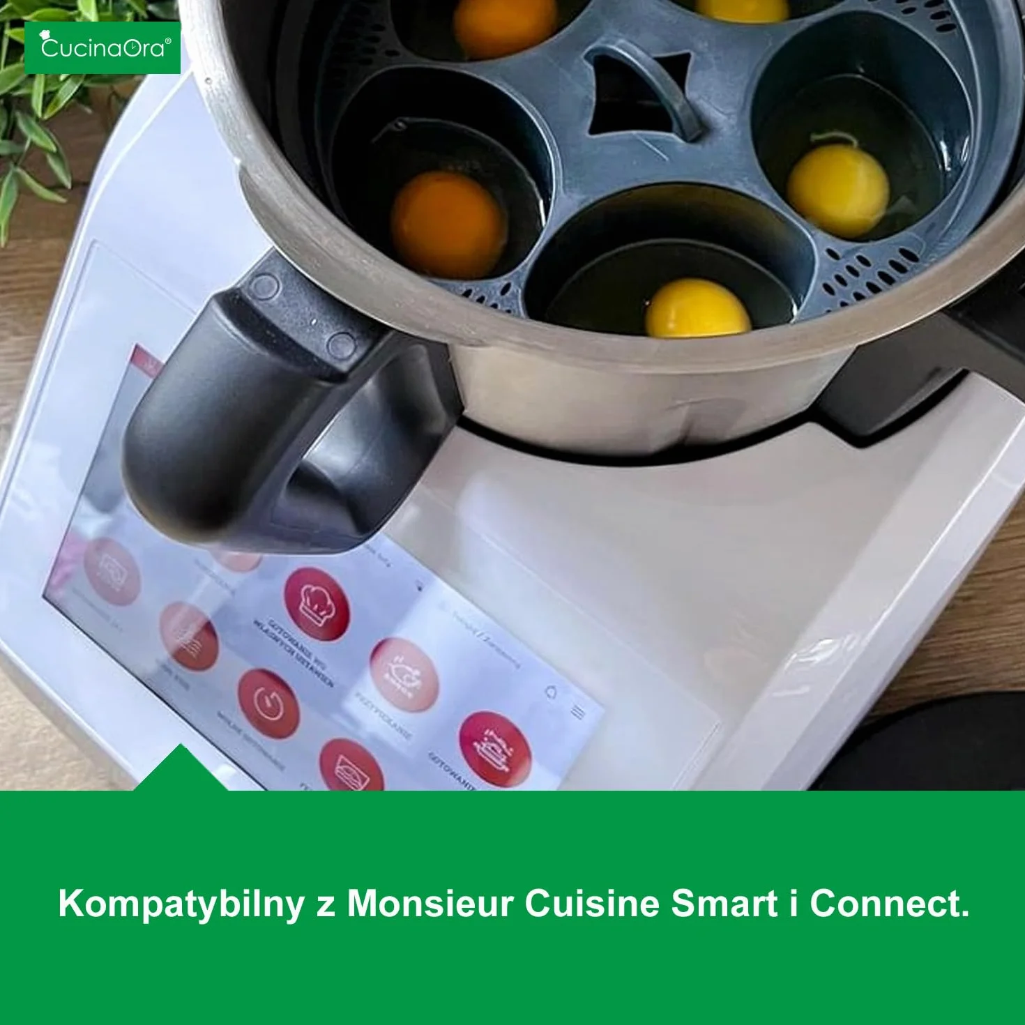 steamEGGS Wkład do Gotowania Jajek - Forma na 5 jajek - Kompatybilny z Akcesoriami Kuchennymi MC Smart Connect