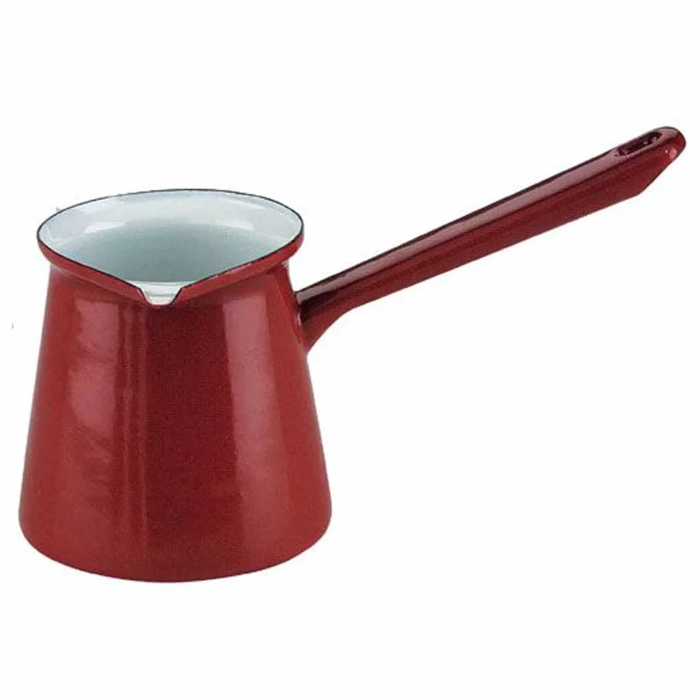Ibili Dzbanek do kawy turecki Roja 0,5 l emaliowanej stali w kolorze czerwonym, 10 x 20 x 10 cm