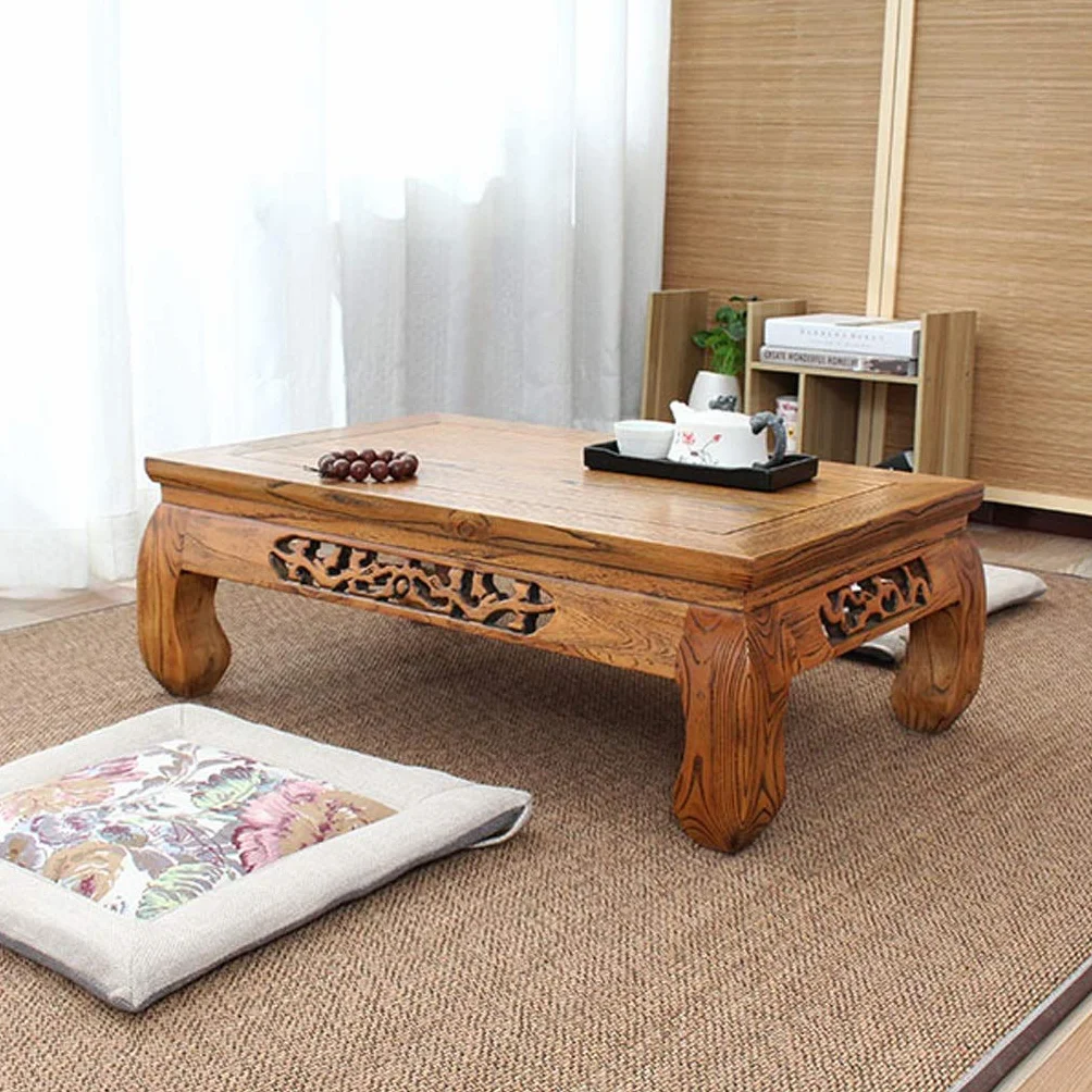 Lite drewno kawa salon niska herbata sypialnia śniadanie laptop (kolor: kolor drewna, rozmiar: 60x40x25cm)
