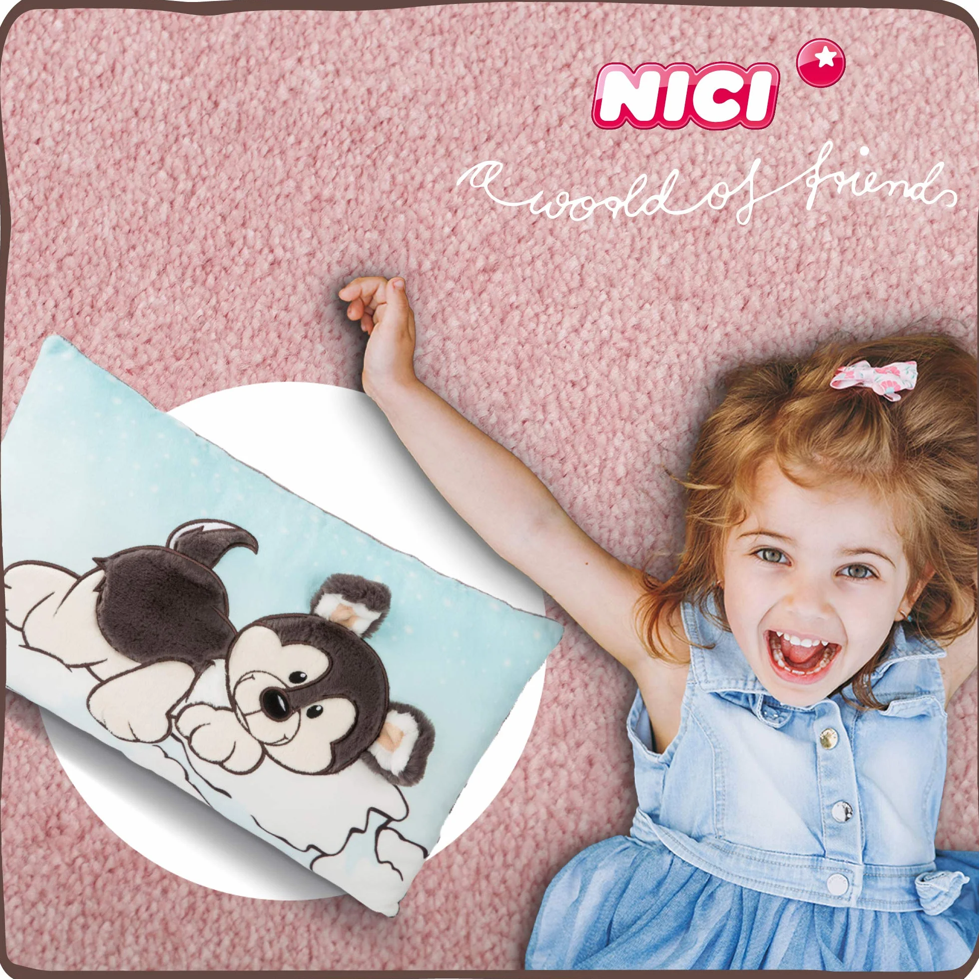 NICI pluszowa poduszka dla psa Husky Swante 43 x 25 cm
