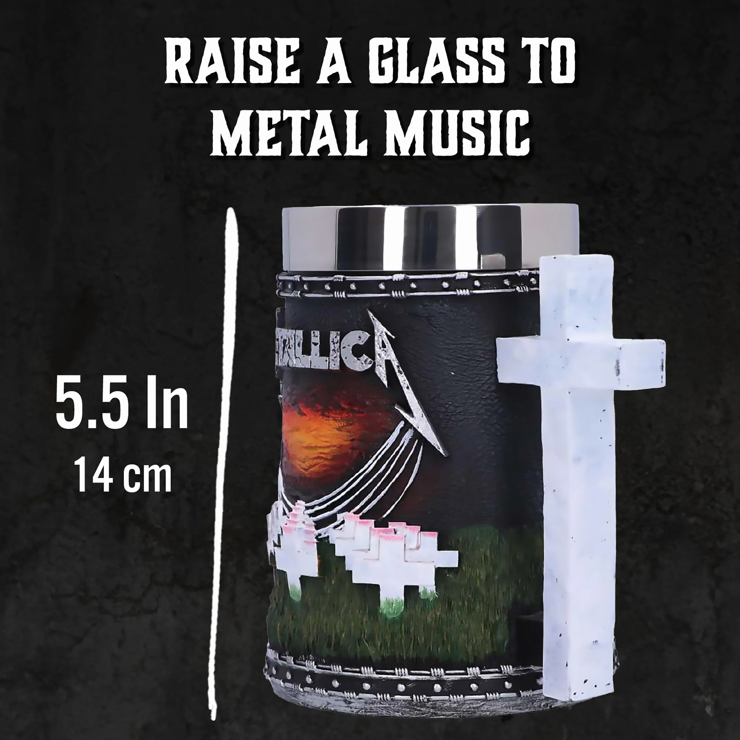 Nemesis Now Metallica-Master of Puppets kufel z żywicy, czarny