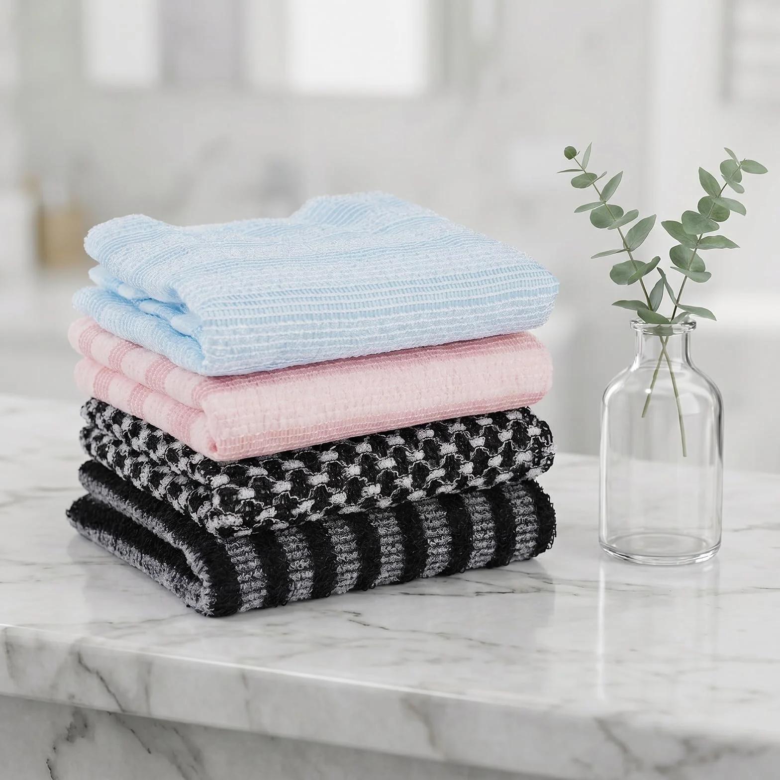 Ręcznik kąpielowy peelingujący dwustronny 92x25 cm 4 sztuki