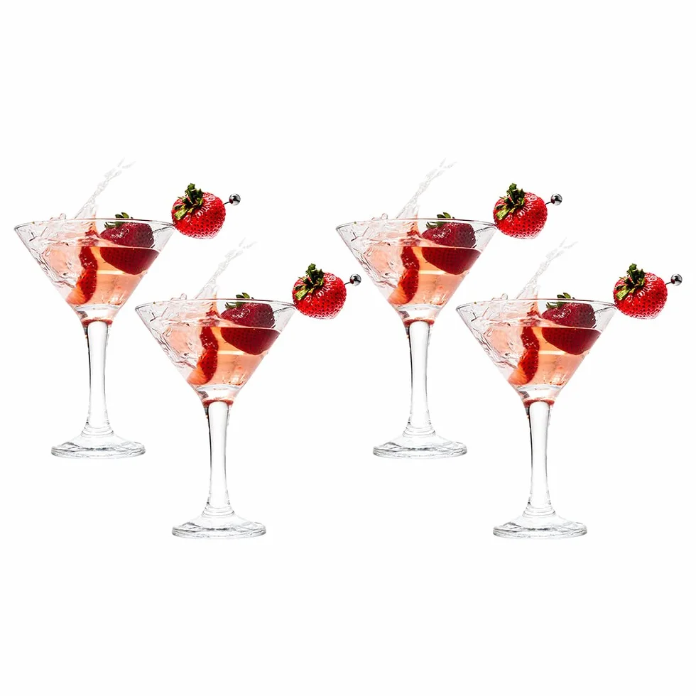 Royal Leerdam zestaw 4 kieliszków martini z przezroczystego szkła o pojemności 25 cl – eleganckie, wytrzymałe i nadają się do mycia w zmywarce