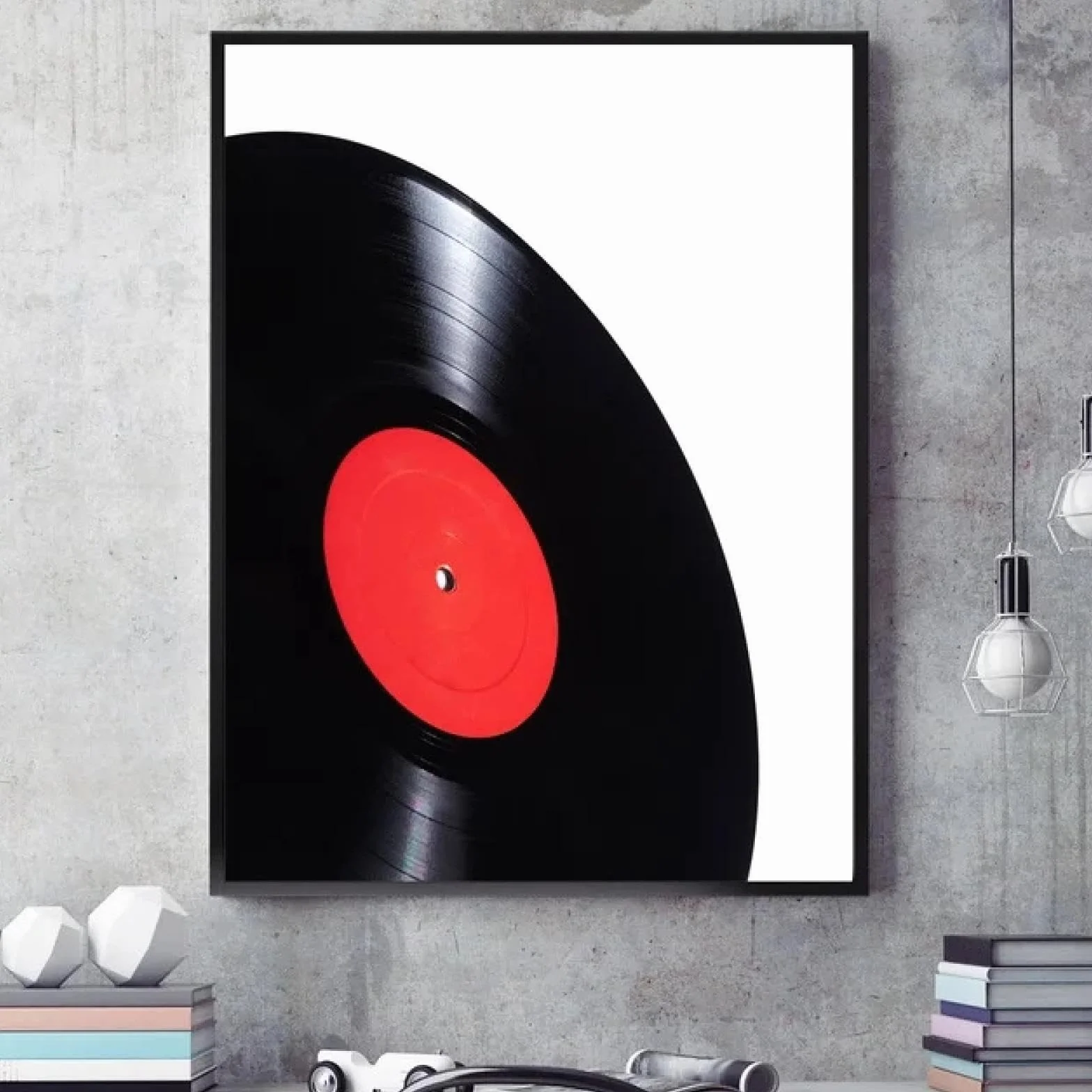 ZHAOLIN Nordyckie klasyczne płyty winylowe CD sztuka ścienna muzyka plakat obraz na płótnie druk nowoczesny minimalistyczny salon wystrój domu 60 x 90 cm (24 x 35 cali) x 3 bez ramy