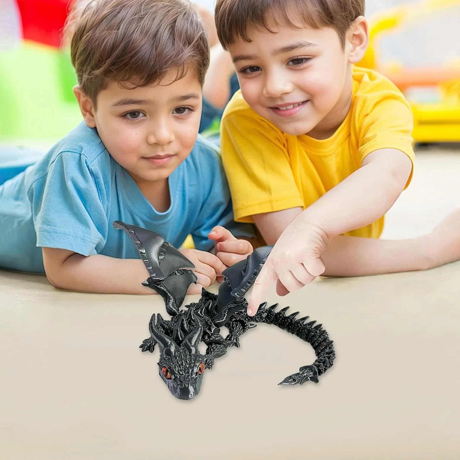 Smok z nadrukiem 3D, 30 cm, tajemnicze, realistyczne figurki smoka dla dzieci i dorosłych, elastyczna dekoracja smoka, zabawka, pomysł na prezent na Wielkanoc, 30 cm
