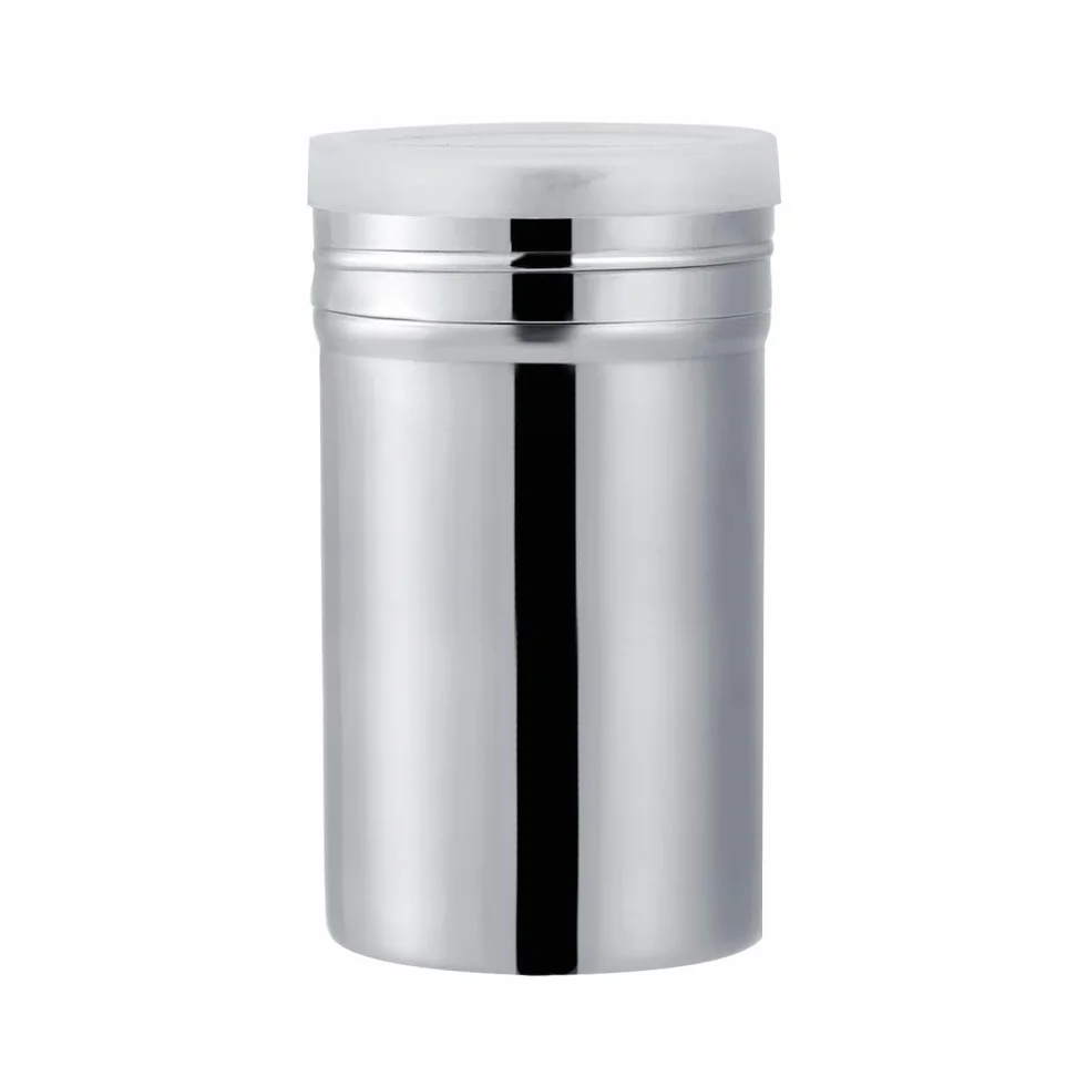 Shaker do Cukru w ​​​​Proszku ze Stali Nierdzewnej, Shaker do Cukru Cynamonowego Cukier Puder w Proszku Mąka Kakaowa Przesiewacz do Kawy Narzędzia Kuchenne Pokrywa Shaker (L)