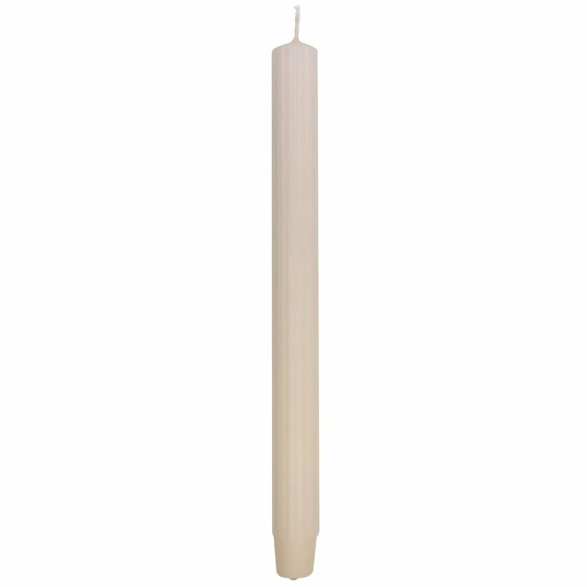 DONAU HOME Zestaw długich świec prętowych żebrowanych/kremowych, beżowe/ 4 sztuki / 30 x Ø 2,5 cm nieperfumowane/żłobione świece prętowe/świece stołowe do dekoracji salonu, łazienki/czas palenia 10