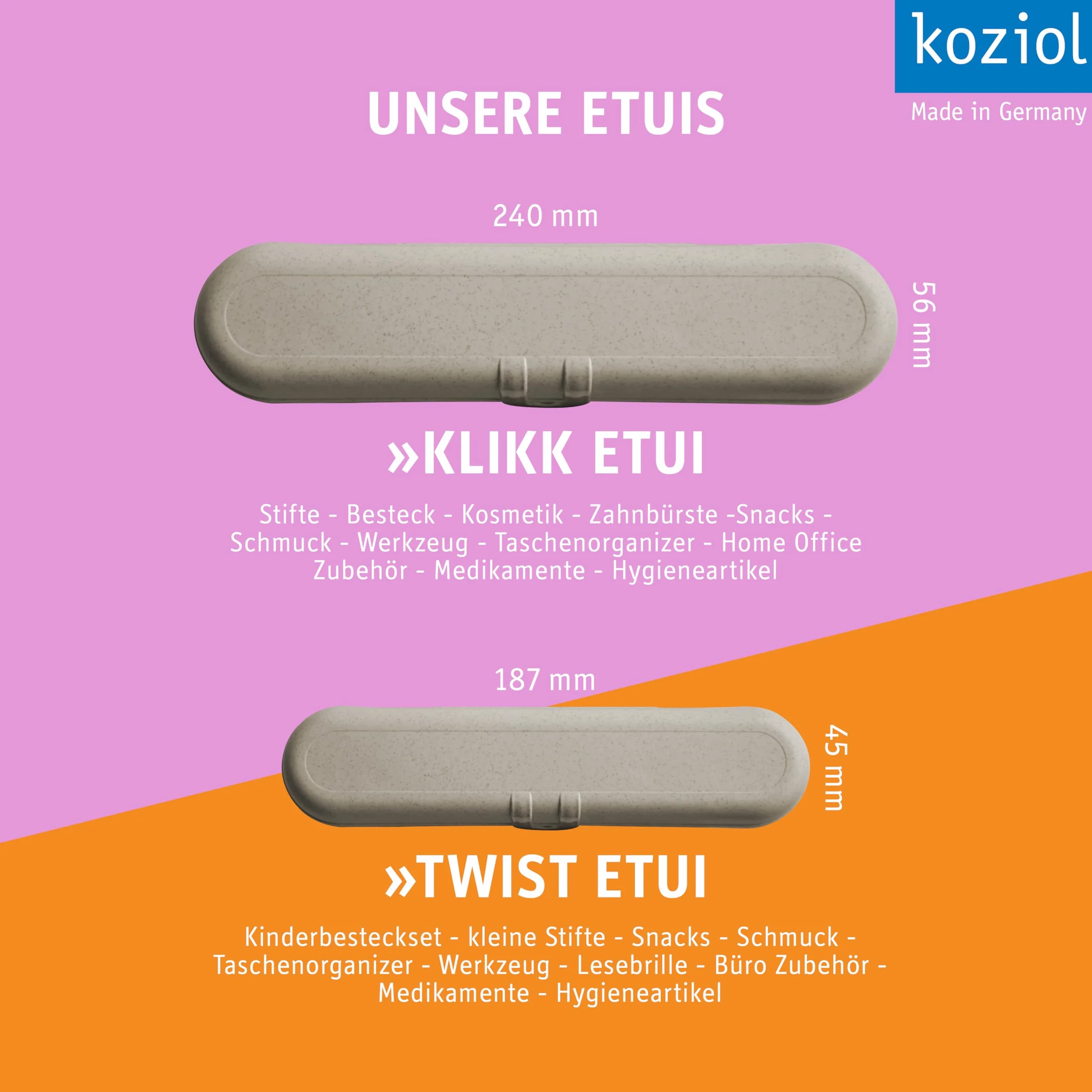 koziol Besteck-Etui KLIKK in grün
