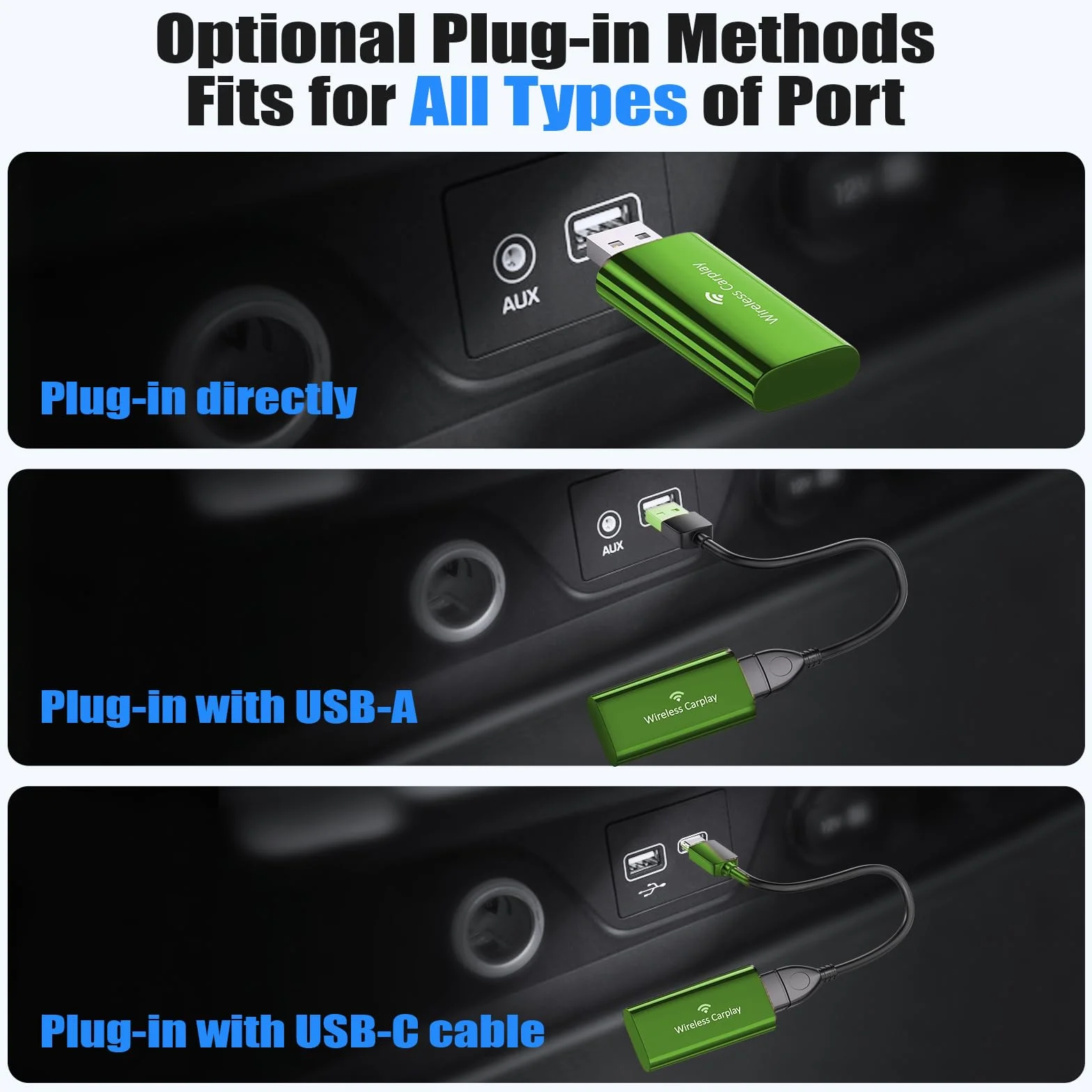 Mini Wireless Carplay Adapter UK for iPhone, 2025 Stable Universal Wireless carplay Adapter, Fast Convert Factory Wired to Wireless CarPlay Dongle Cars for Apple for iOS (NOT for Android)