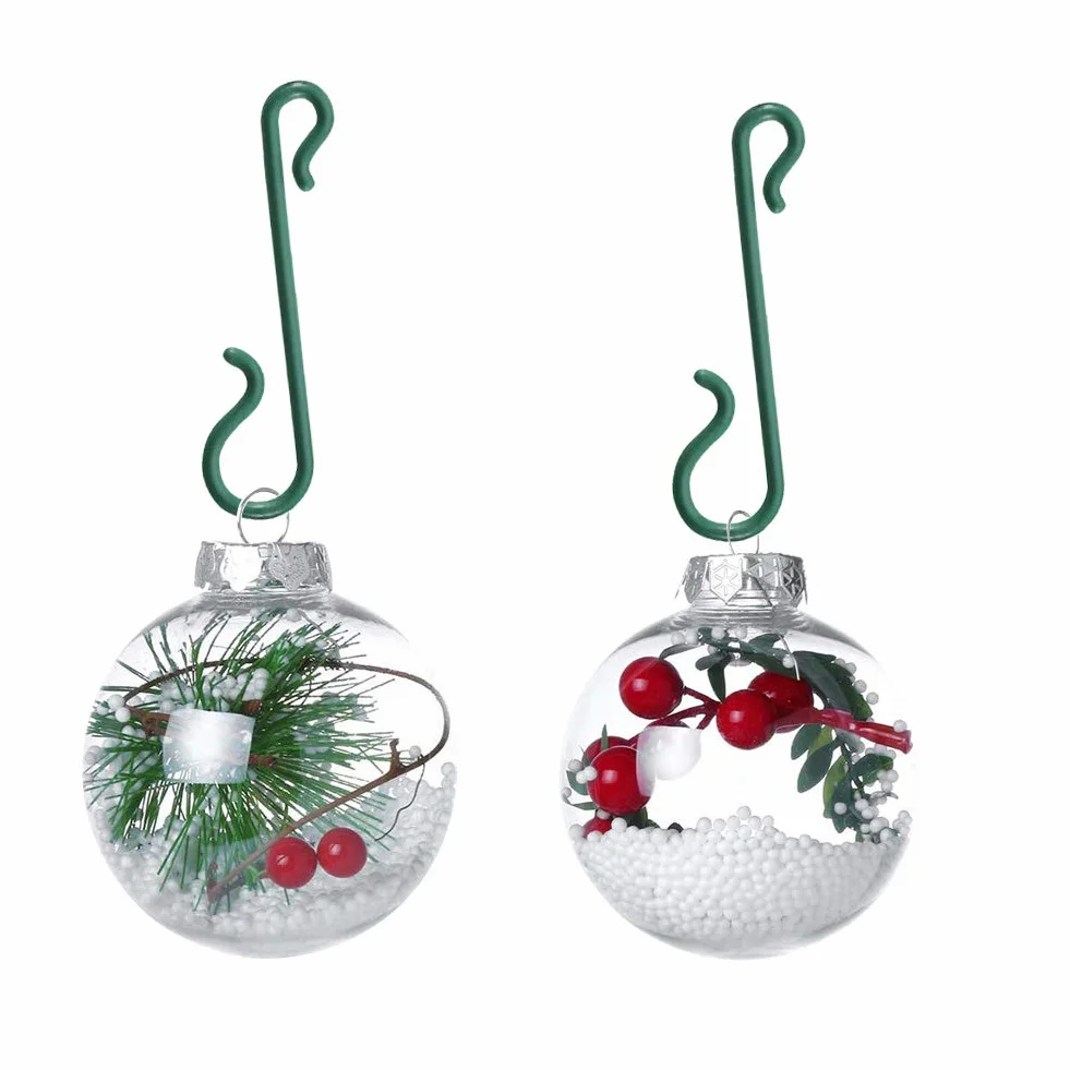 Haczyki na choinkę, 250 sztuk, zielone ornamenty, mini wieszaki na ubrania, małe spirale, wieszaki na choinkę, wieniec bożonarodzeniowy, dekoracja świąteczna, (haczyki w kształcie litery S)