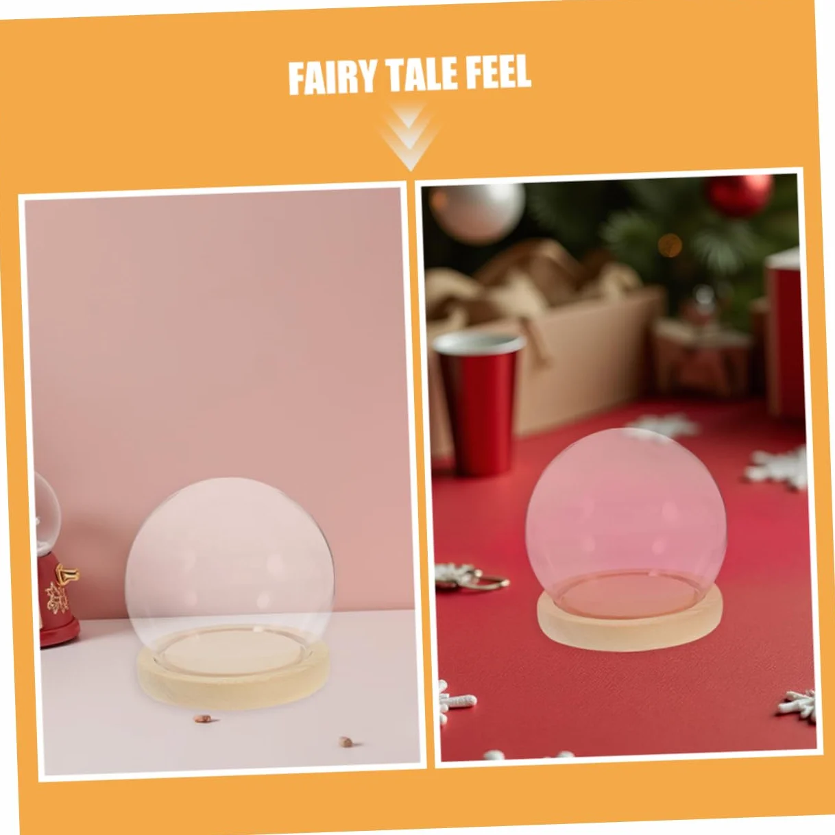 Eternal Flower Glass Dome Cloche with Wooden Base Preserved Flower Cover Crystal Display Case for Wedding Christmas Valentines And Easy to Clean Decorative Showcase